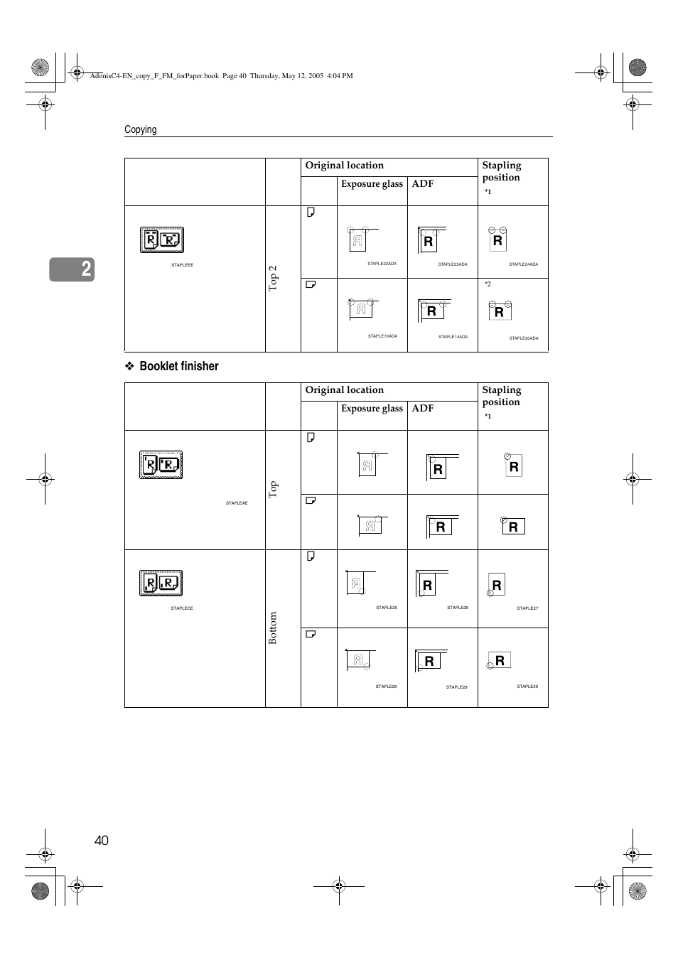 Booklet finisher | Ricoh Aficio 3045AD User Manual | Page 50 / 136
