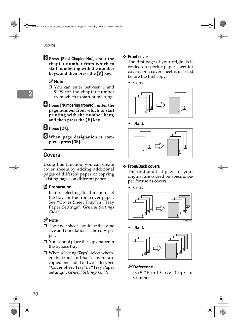 Covers | Ricoh Aficio 3045AD User Manual | Page 80 / 136