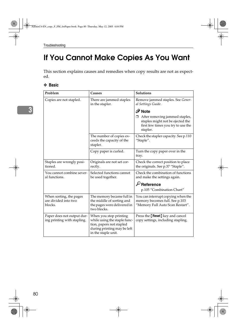 3if you cannot make copies as you want | Ricoh Aficio 3045AD User Manual | Page 90 / 136