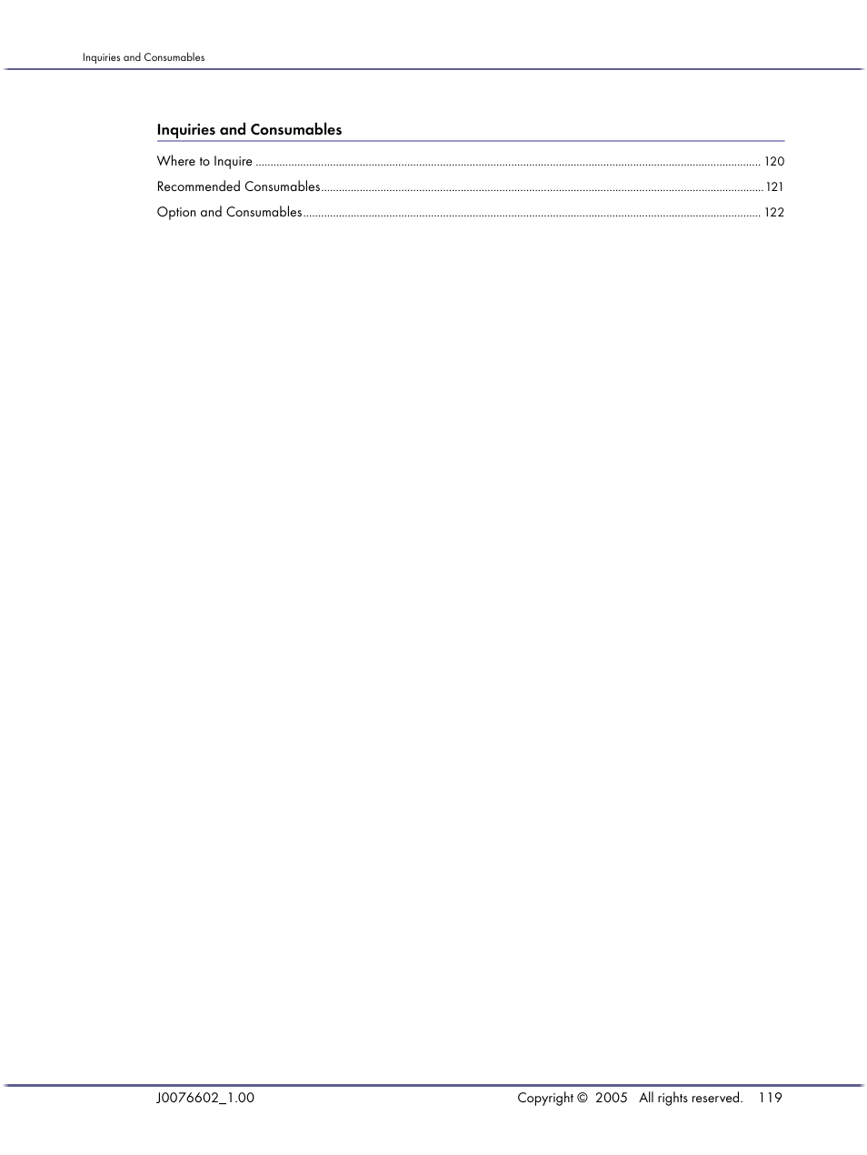 Inquiries and consumables | Ricoh BY1000 User Manual | Page 119 / 250