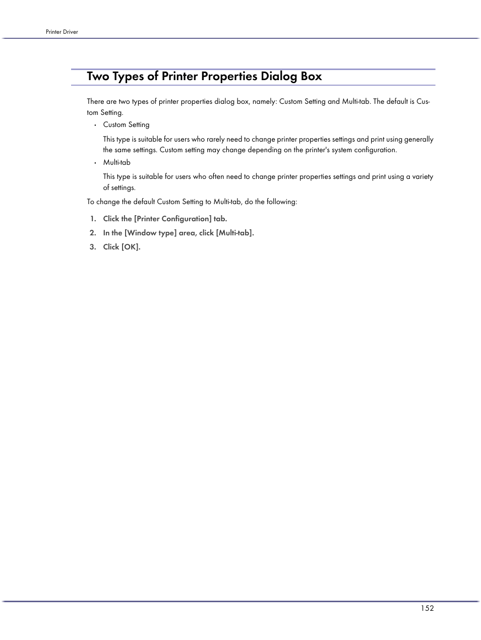 Two types of printer properties dialog box, P.152 "two types of printer properties dialog box | Ricoh BY1000 User Manual | Page 152 / 250