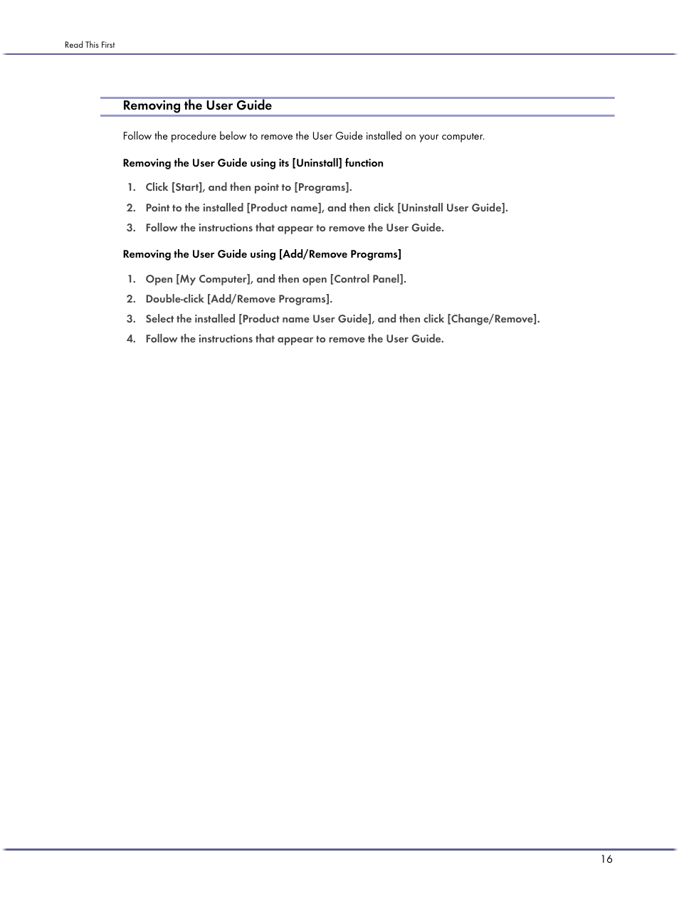 Removing the user guide | Ricoh BY1000 User Manual | Page 16 / 250