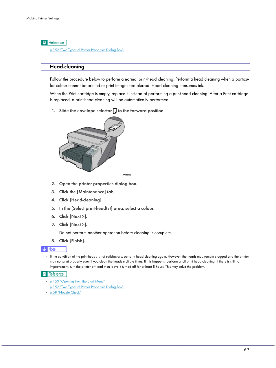 Head-cleaning | Ricoh BY1000 User Manual | Page 69 / 250