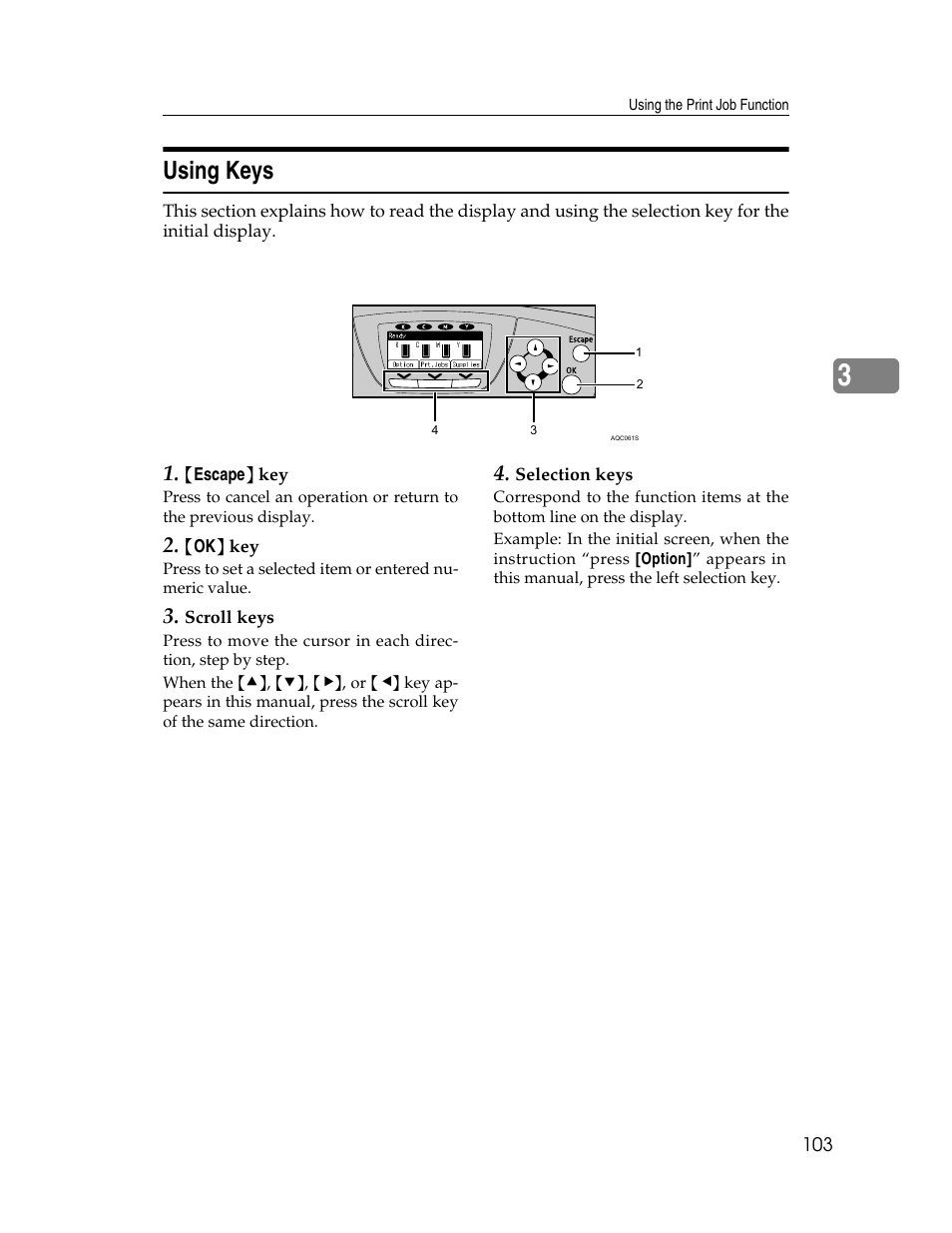 Using keys | Ricoh 220-240 V User Manual | Page 113 / 370