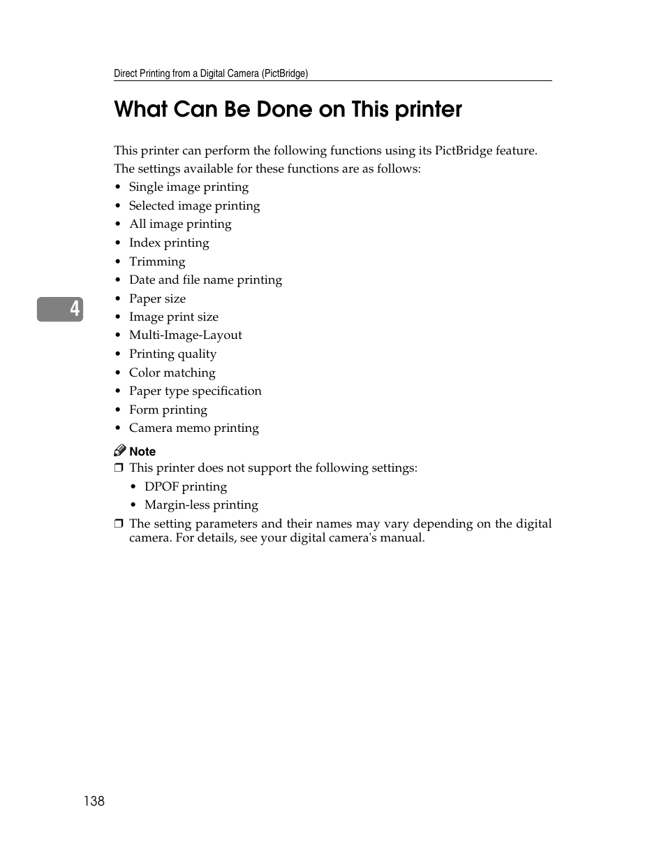 What can be done on this printer, 4what can be done on this printer | Ricoh 220-240 V User Manual | Page 148 / 370