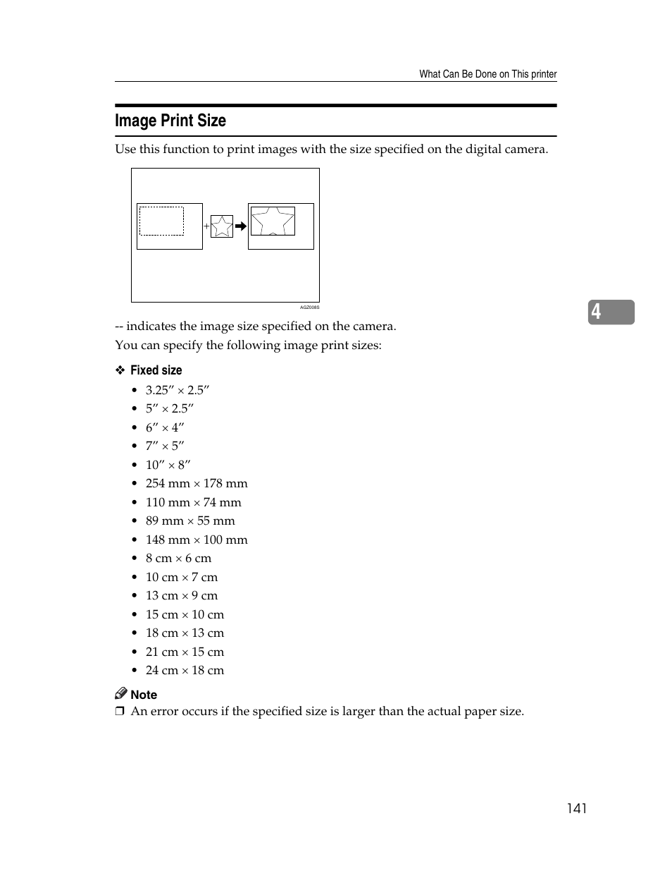 Image print size | Ricoh 220-240 V User Manual | Page 151 / 370