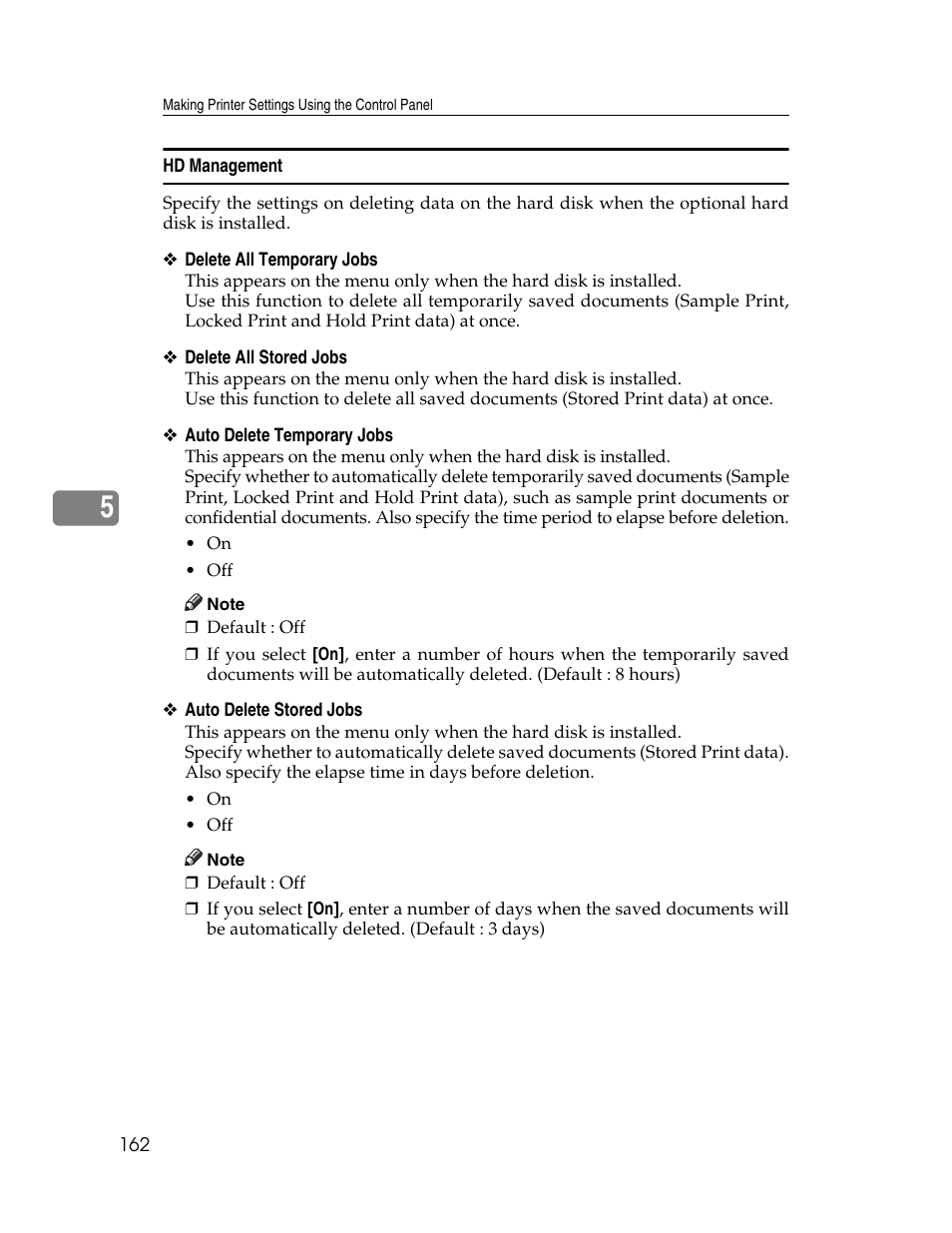 Hd management | Ricoh 220-240 V User Manual | Page 172 / 370