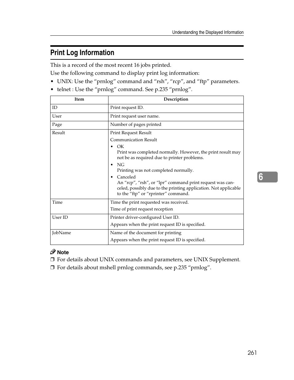 Print log information | Ricoh 220-240 V User Manual | Page 271 / 370