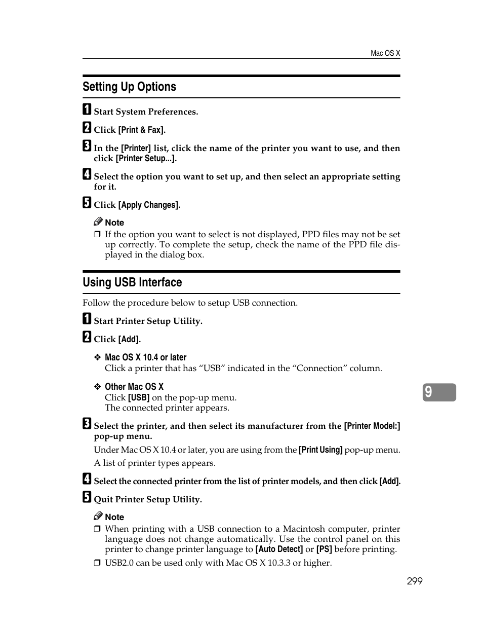 Setting up options, Using usb interface, Setting up options using usb interface | Ricoh 220-240 V User Manual | Page 309 / 370