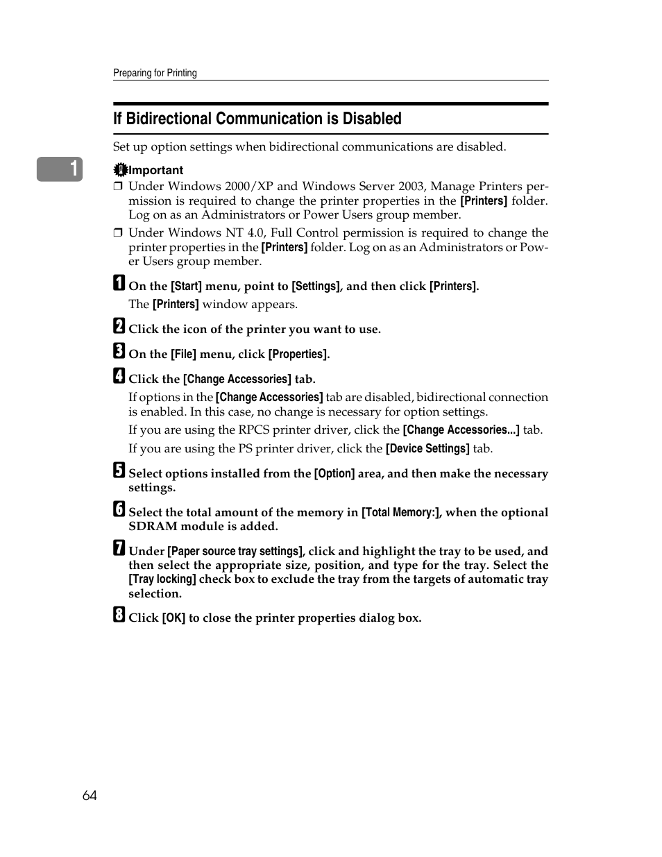 If bidirectional communication is disabled | Ricoh 220-240 V User Manual | Page 74 / 370