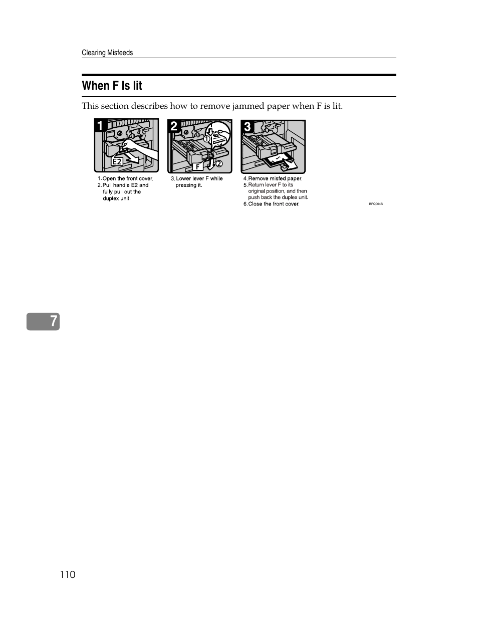 When f is lit, P.110 “when f is lit | Ricoh Aficio 8060 User Manual | Page 118 / 144