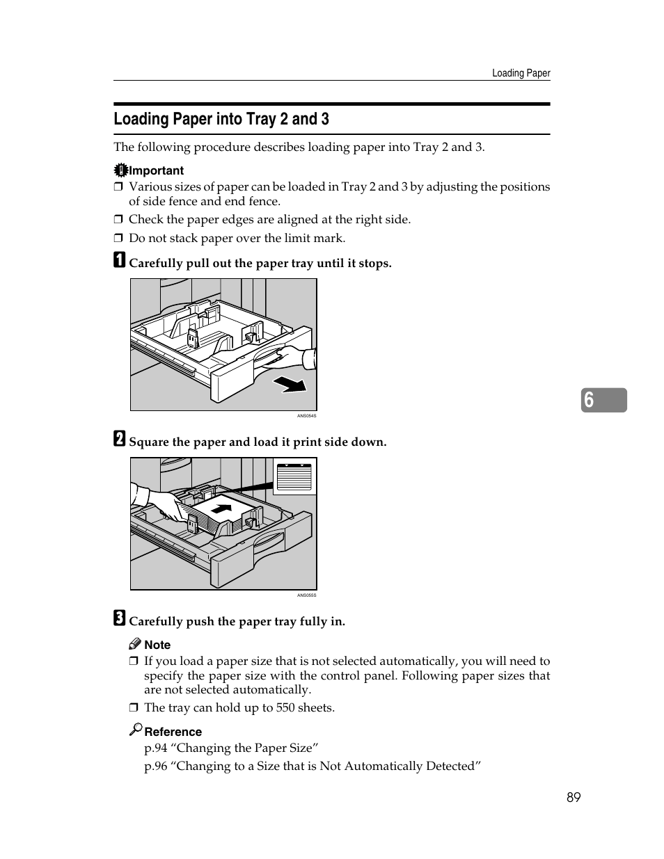 Loading paper into tray 2 and 3 | Ricoh Aficio 8060 User Manual | Page 97 / 144