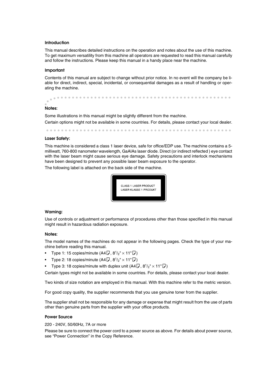 Ricoh Aficio 2018D User Manual | Page 2 / 814