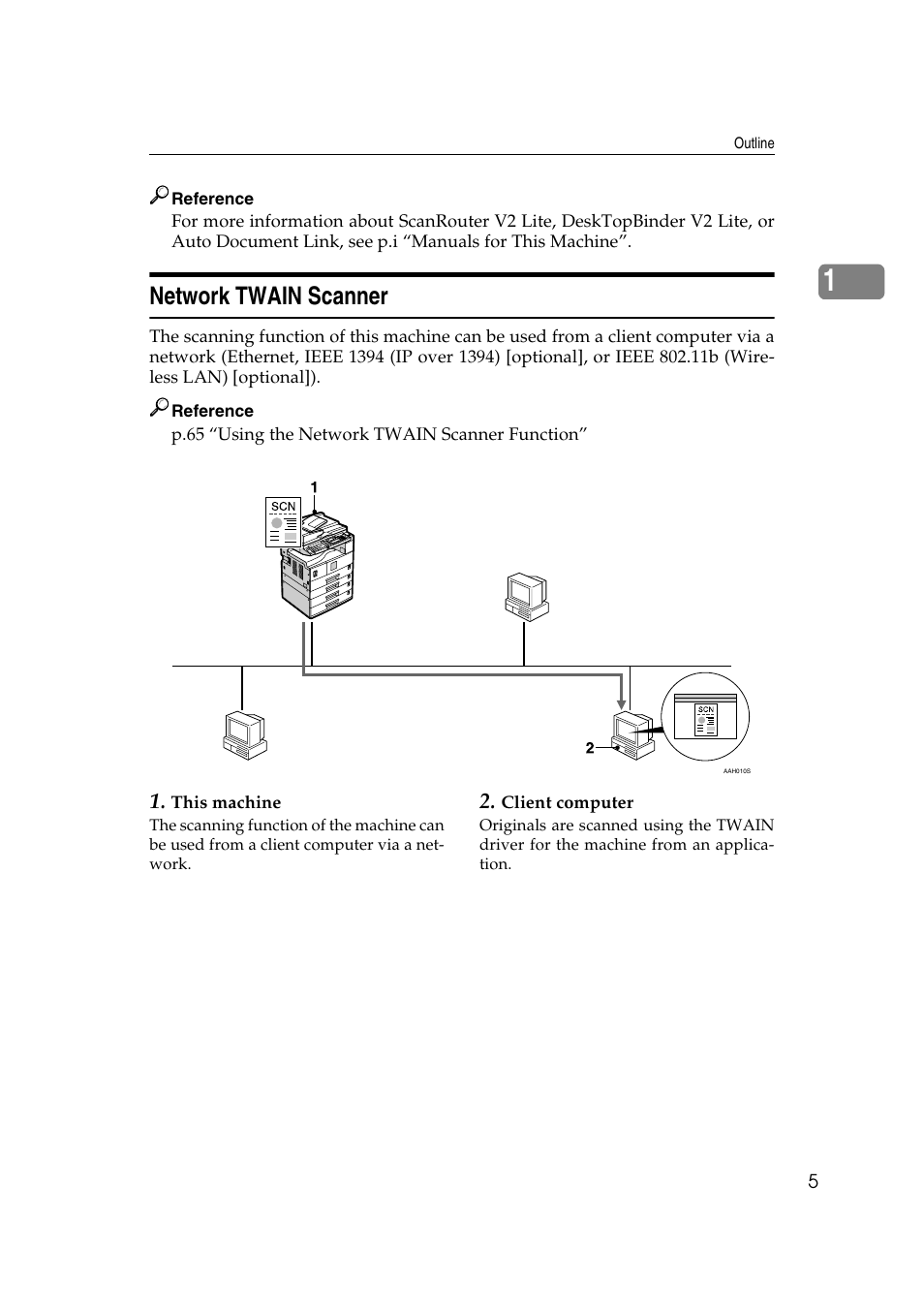 Network twain scanner | Ricoh Aficio 2018D User Manual | Page 221 / 814