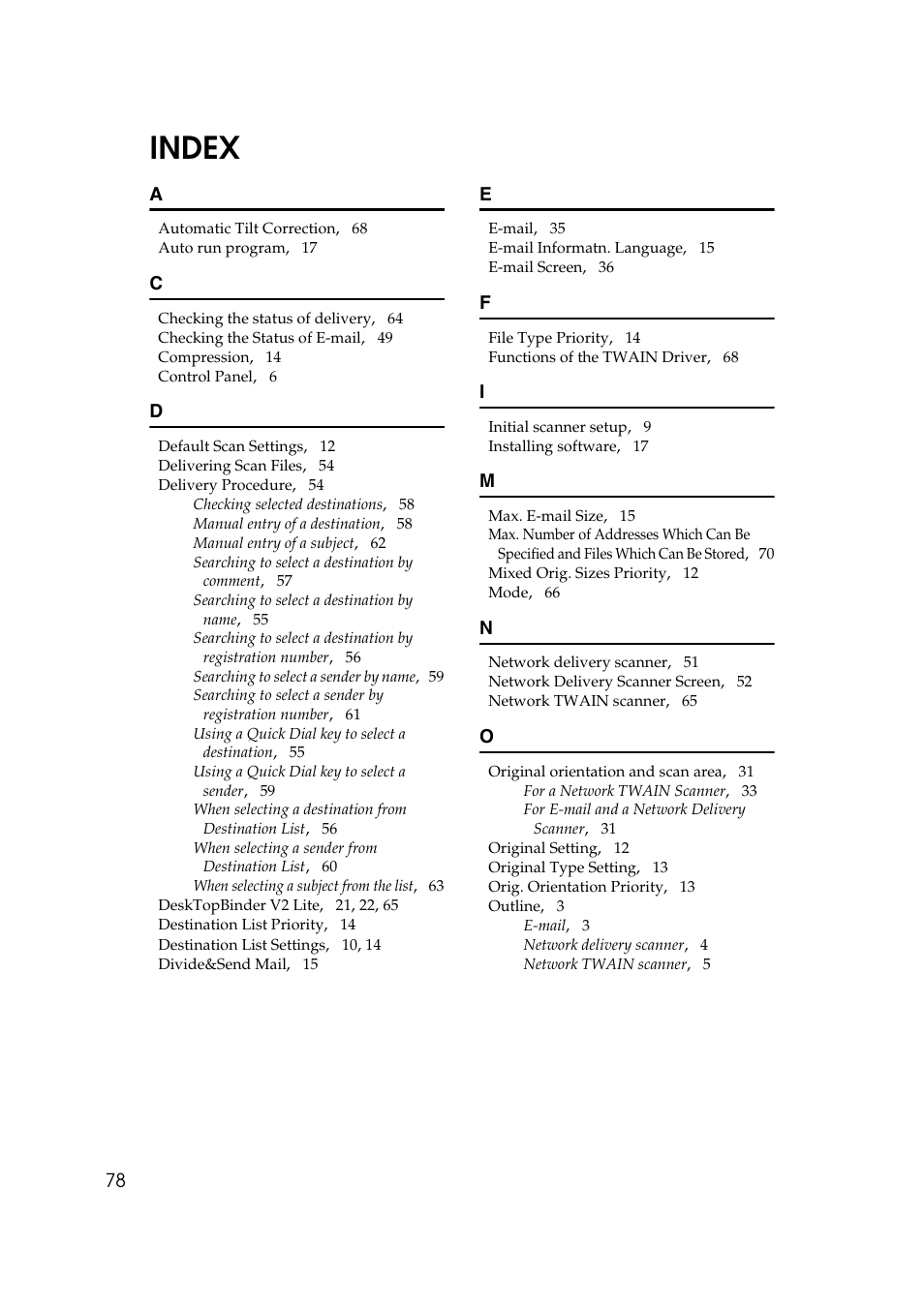 Index | Ricoh Aficio 2018D User Manual | Page 294 / 814