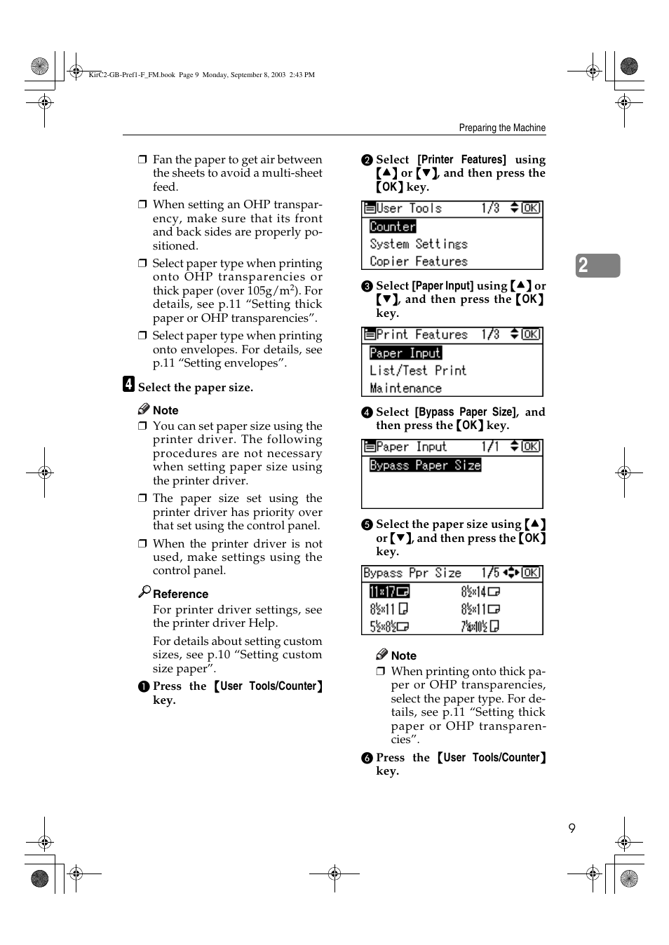 Ricoh Aficio 2018D User Manual | Page 313 / 814