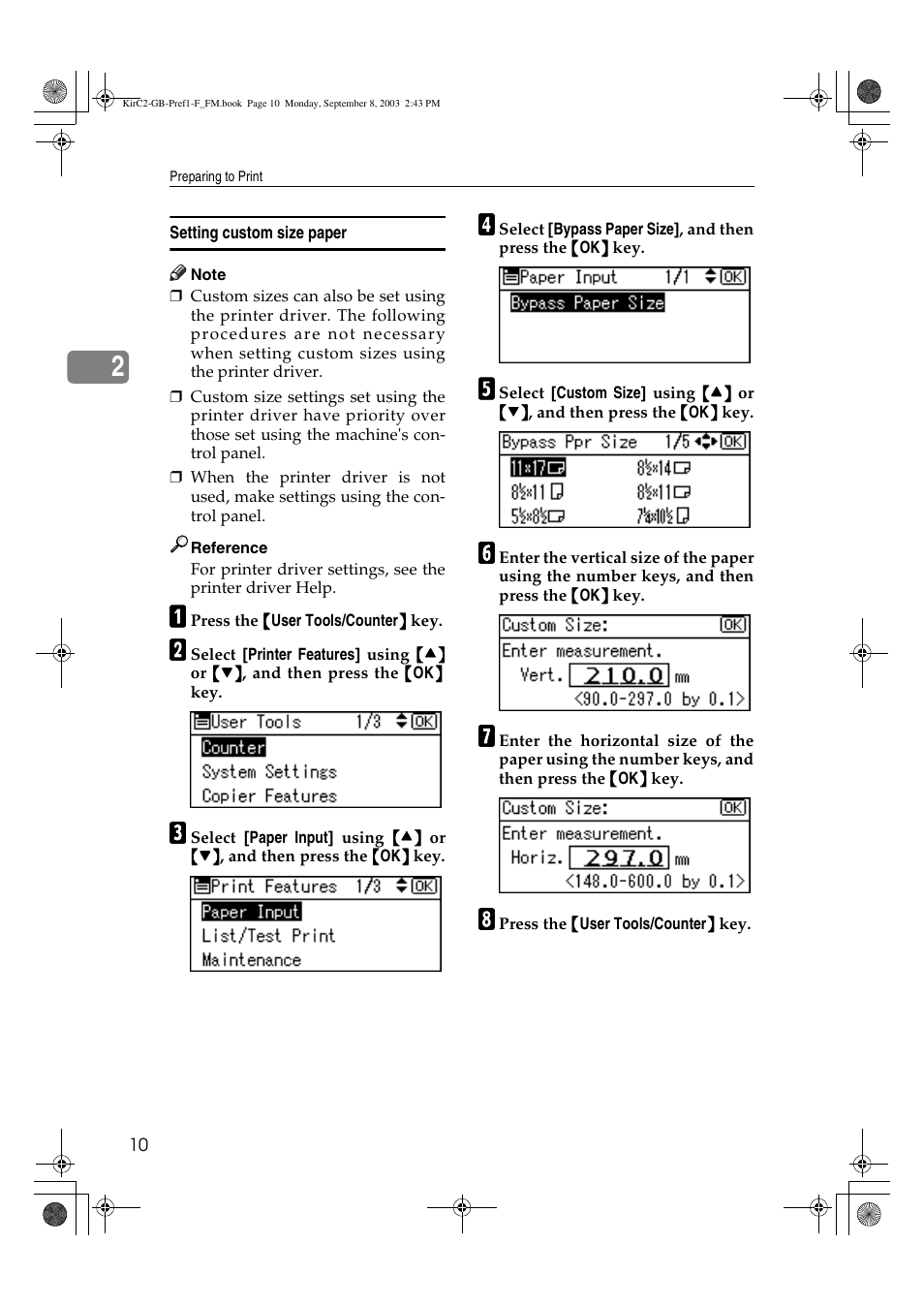 Ricoh Aficio 2018D User Manual | Page 314 / 814