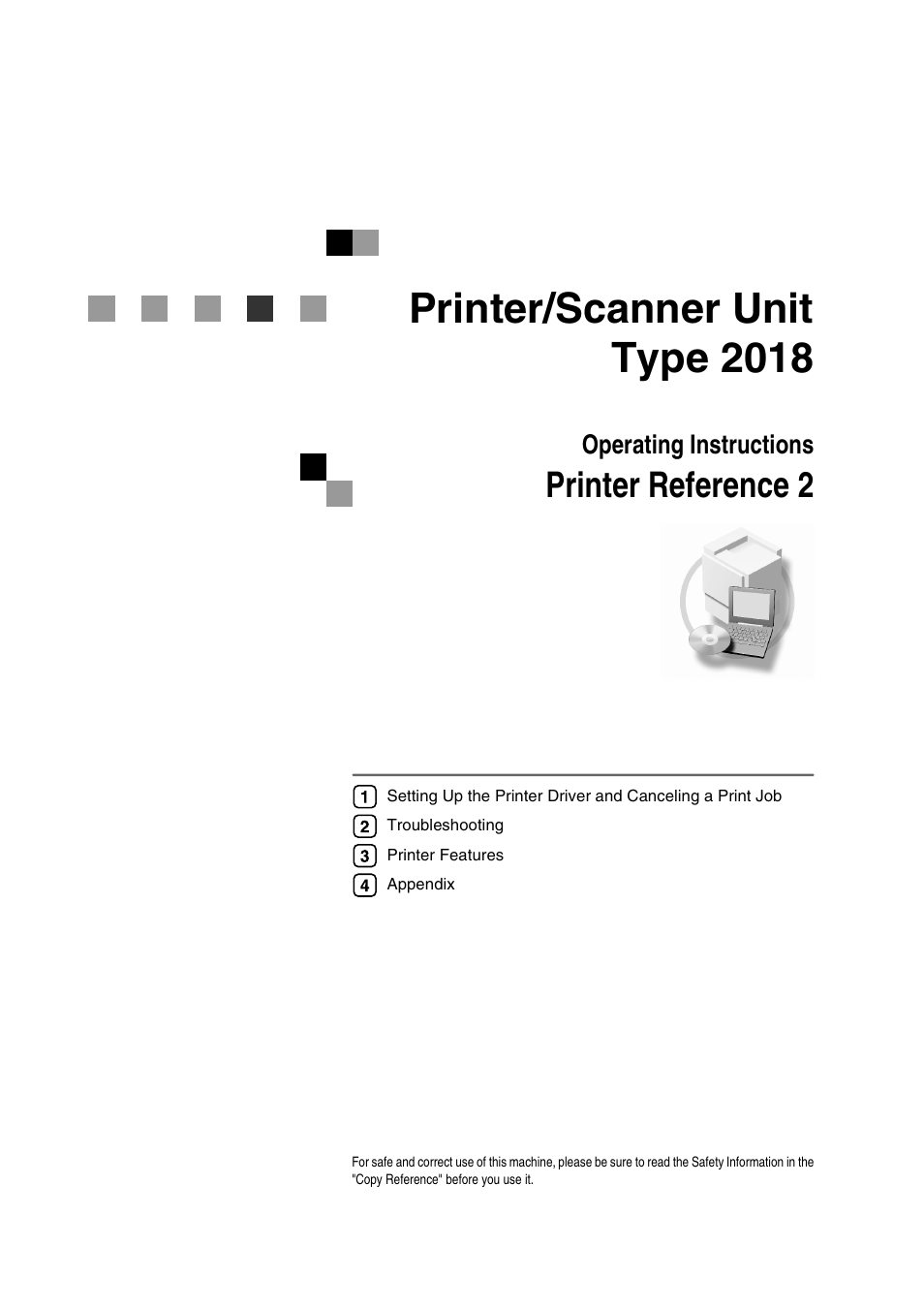 Printer reference 2, Printer/scanner unit type 2018 | Ricoh Aficio 2018D User Manual | Page 351 / 814