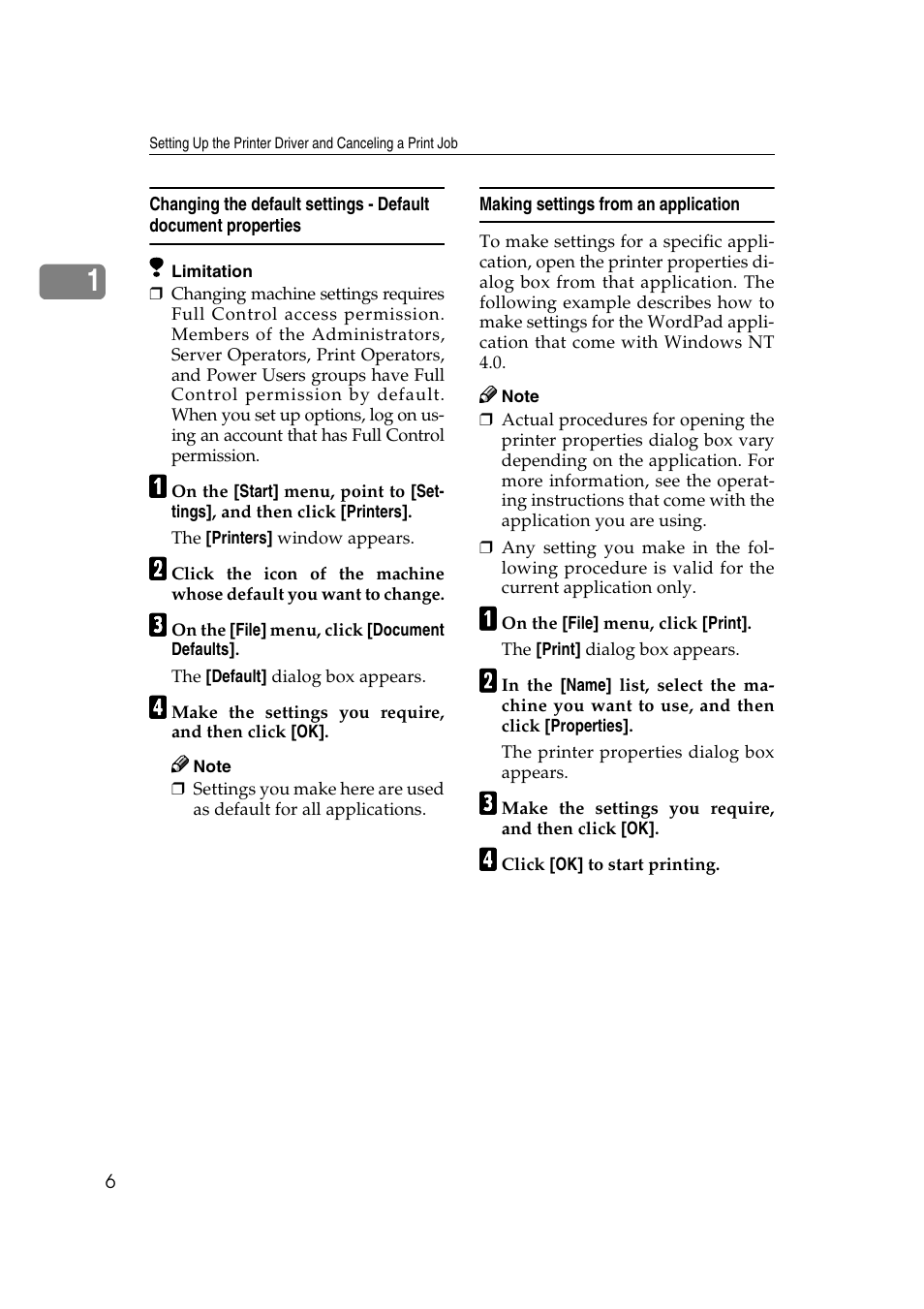 Making settings from an application | Ricoh Aficio 2018D User Manual | Page 362 / 814