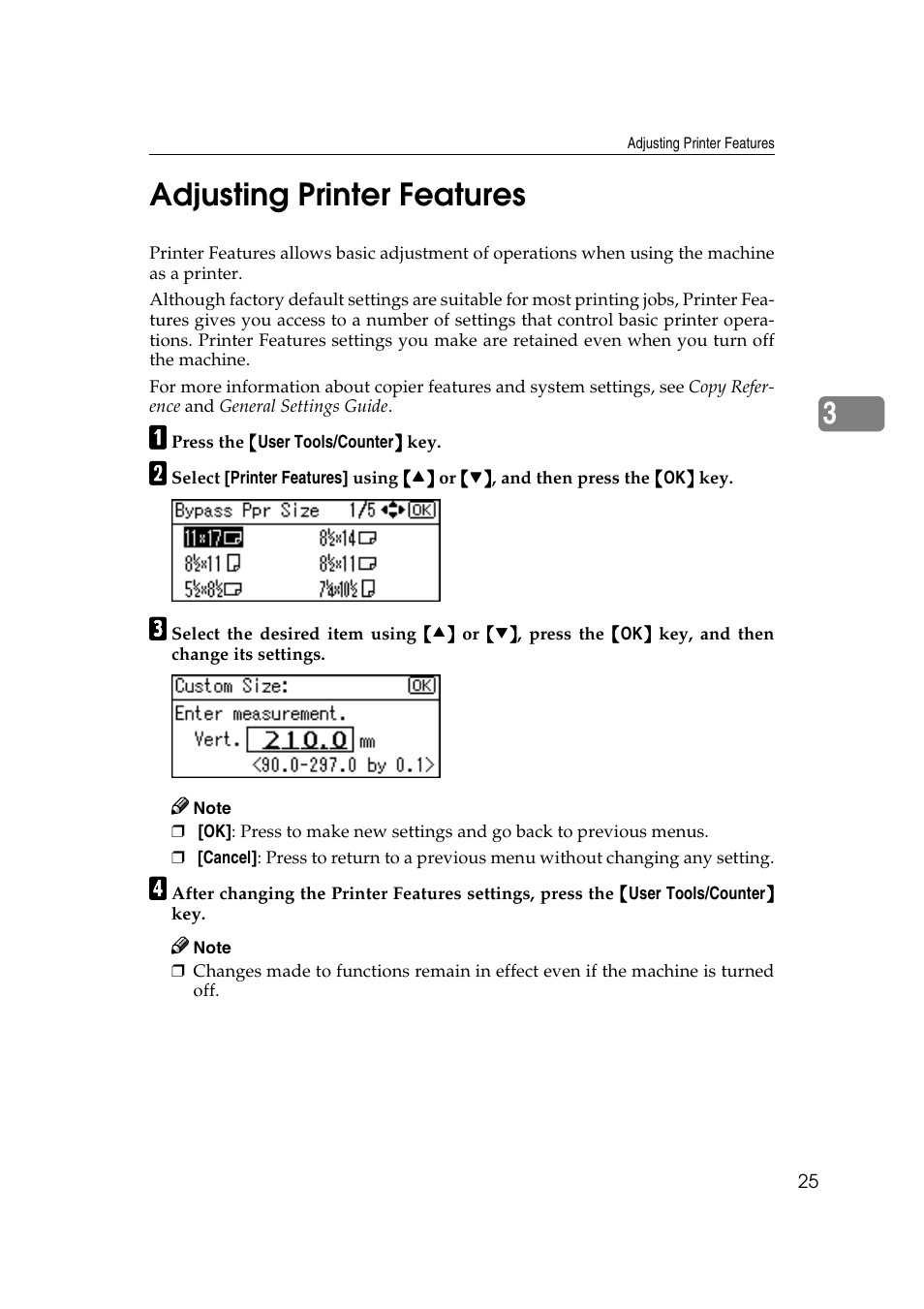 Adjusting printer features, 3adjusting printer features | Ricoh Aficio 2018D User Manual | Page 381 / 814