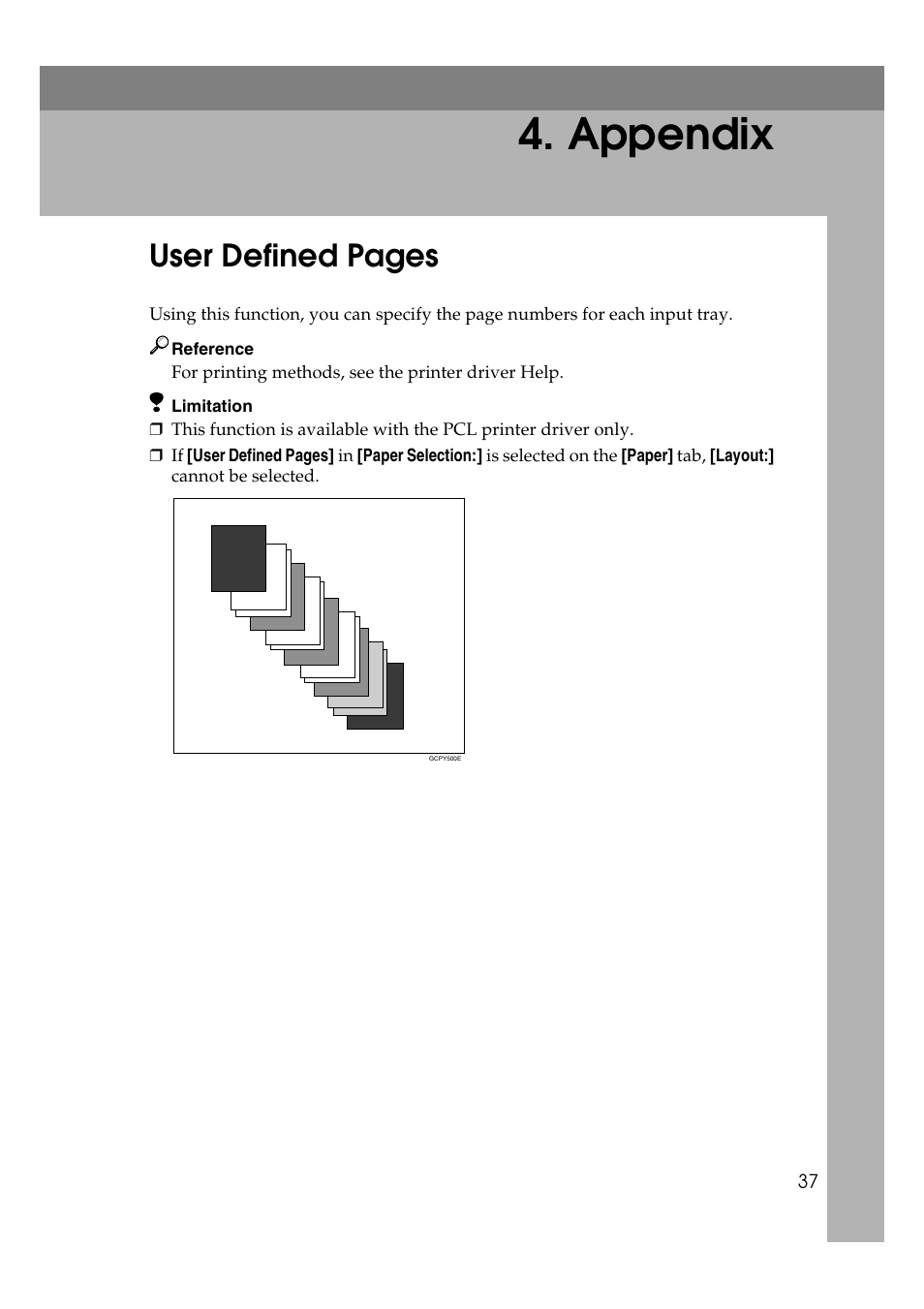  appendix, Appendix, User defined pages | Ricoh Aficio 2018D User Manual | Page 393 / 814