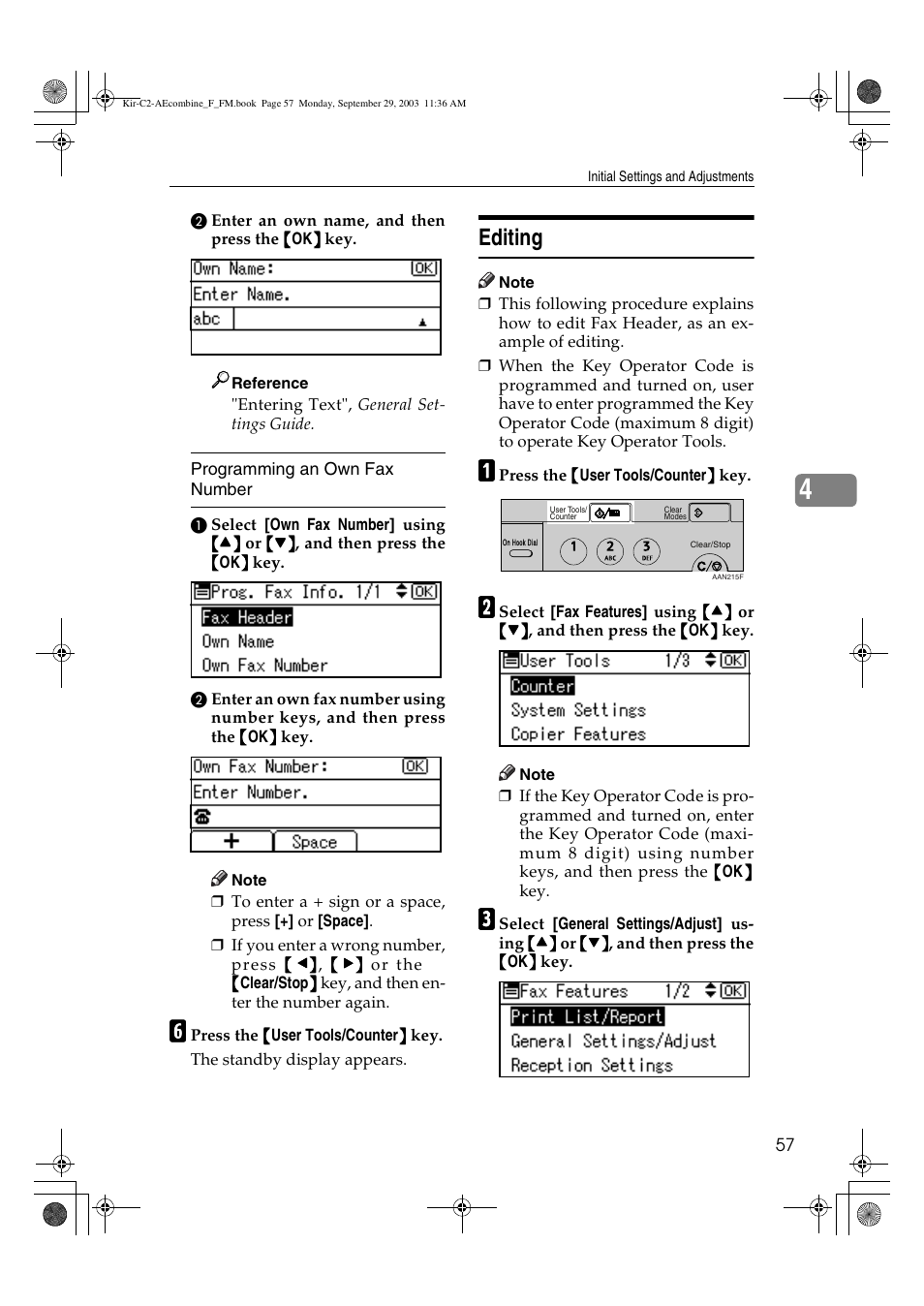 Editing | Ricoh Aficio 2018D User Manual | Page 467 / 814