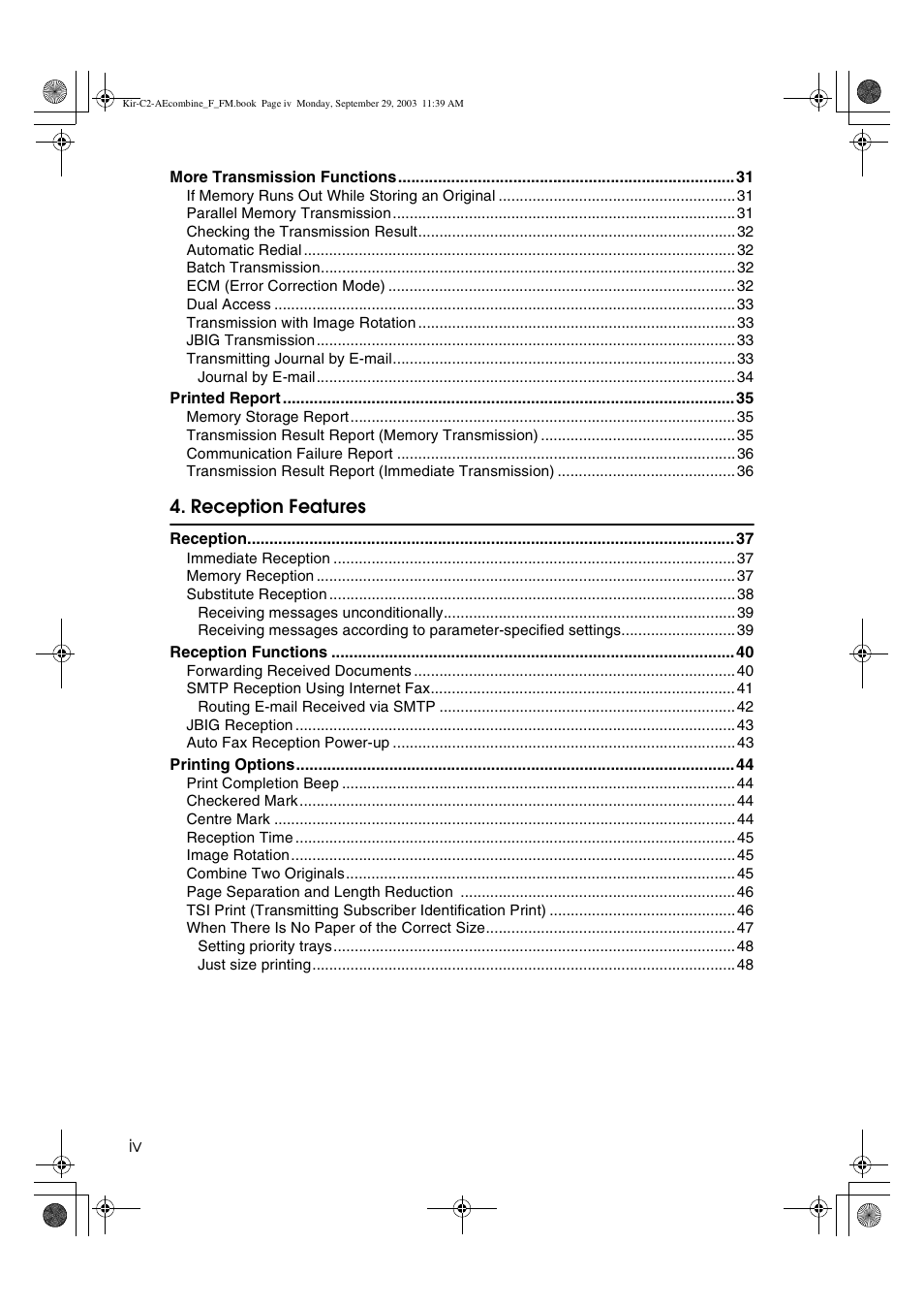 Reception features | Ricoh Aficio 2018D User Manual | Page 492 / 814