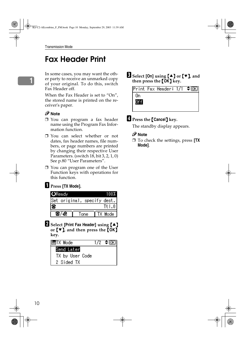 Fax header print, 1fax header print | Ricoh Aficio 2018D User Manual | Page 504 / 814