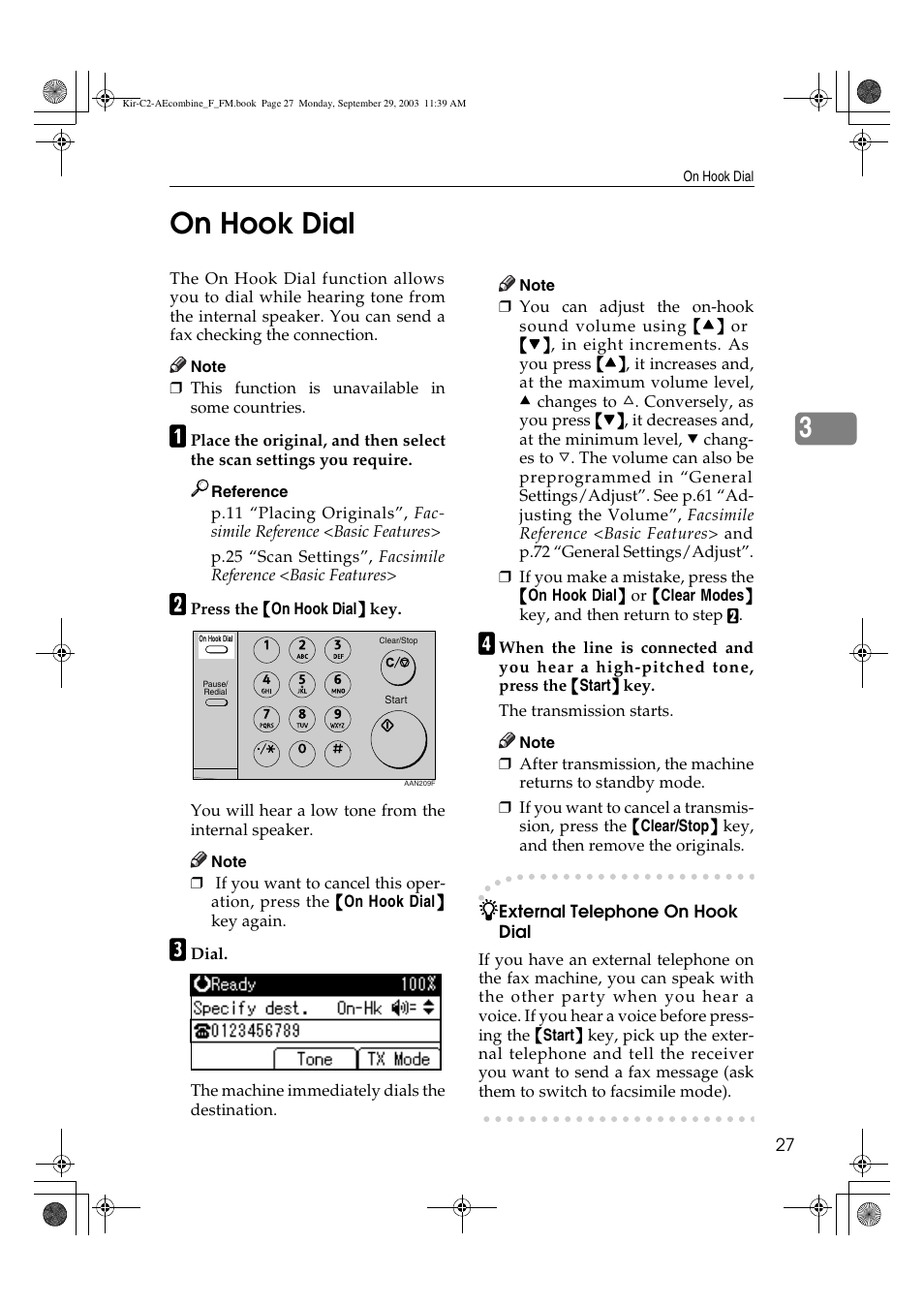 On hook dial, 3on hook dial | Ricoh Aficio 2018D User Manual | Page 521 / 814