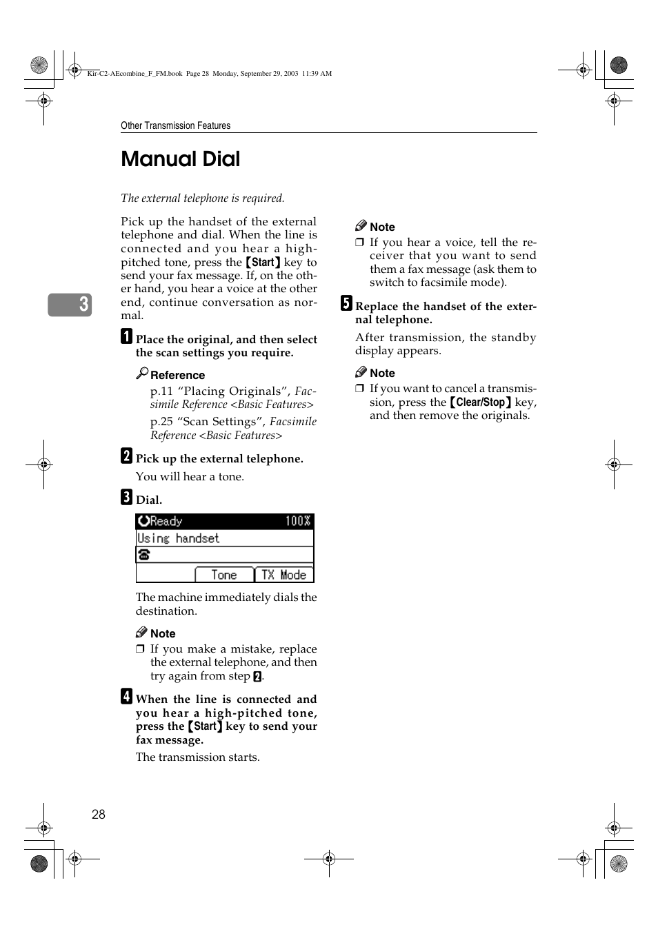 Manual dial, 3manual dial | Ricoh Aficio 2018D User Manual | Page 522 / 814