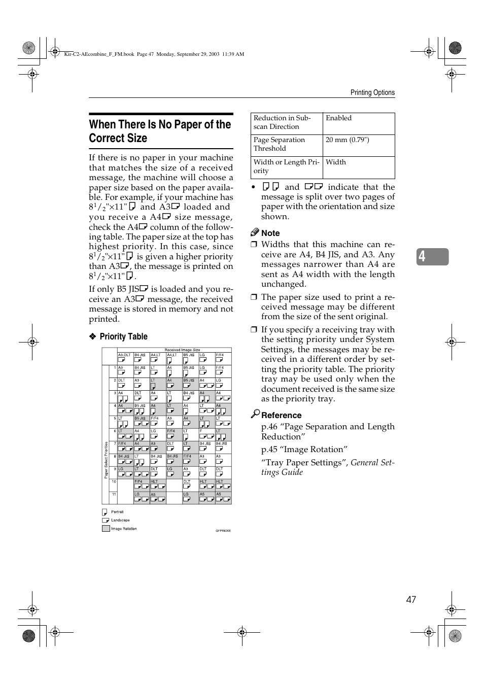 When there is no paper of the correct size | Ricoh Aficio 2018D User Manual | Page 541 / 814