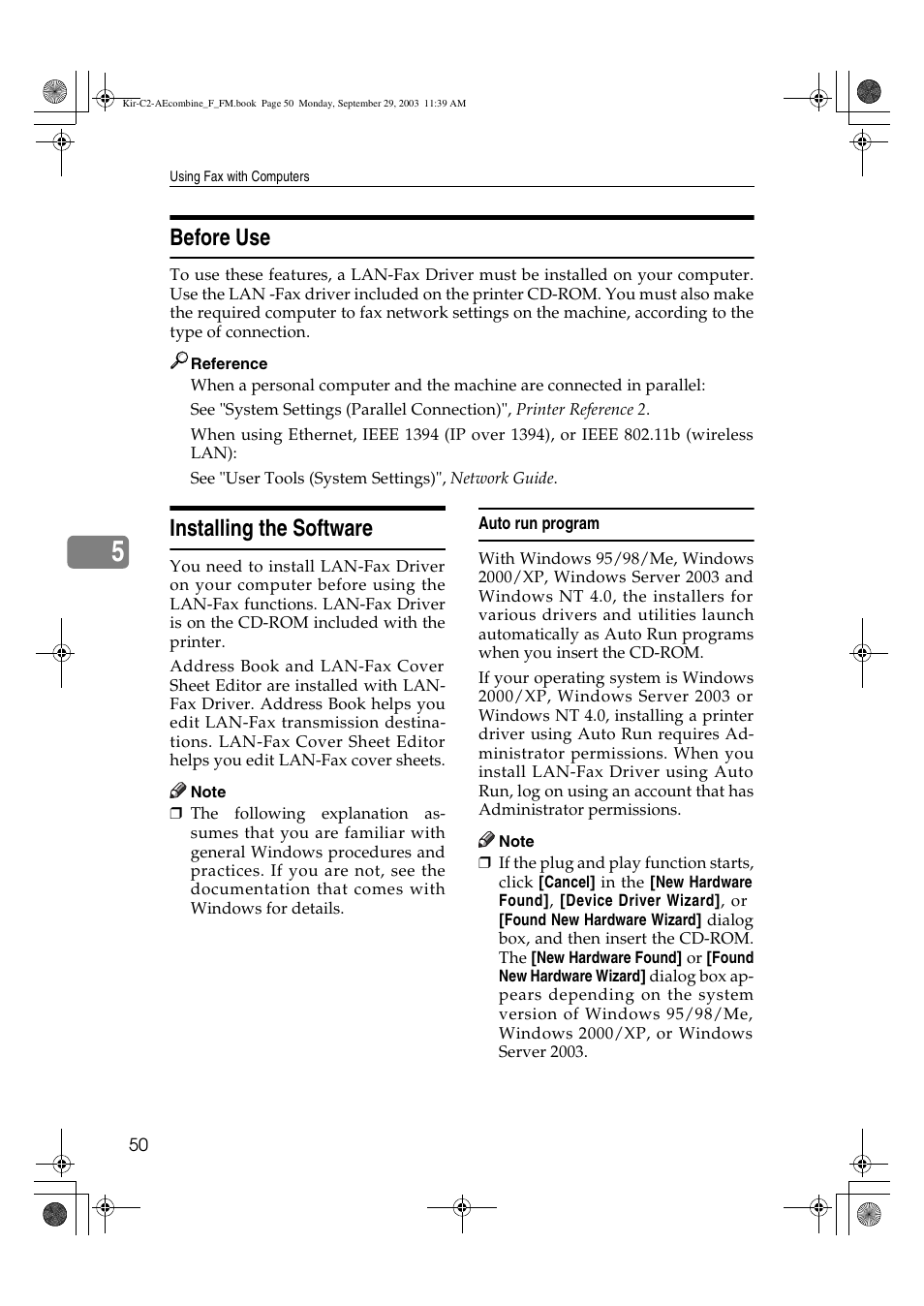 Before use, Installing the software | Ricoh Aficio 2018D User Manual | Page 544 / 814
