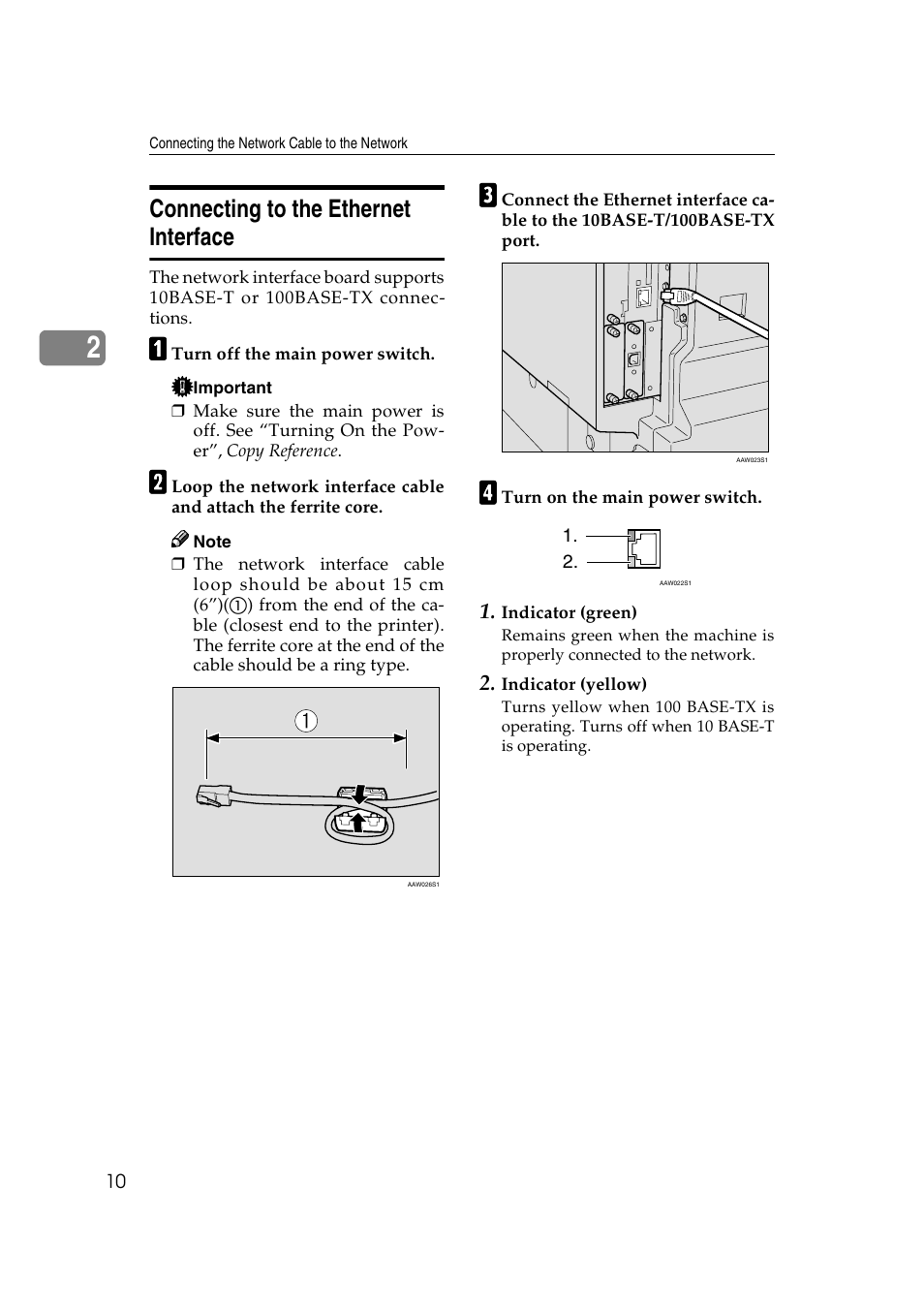 Connecting to the ethernet interface | Ricoh Aficio 2018D User Manual | Page 632 / 814