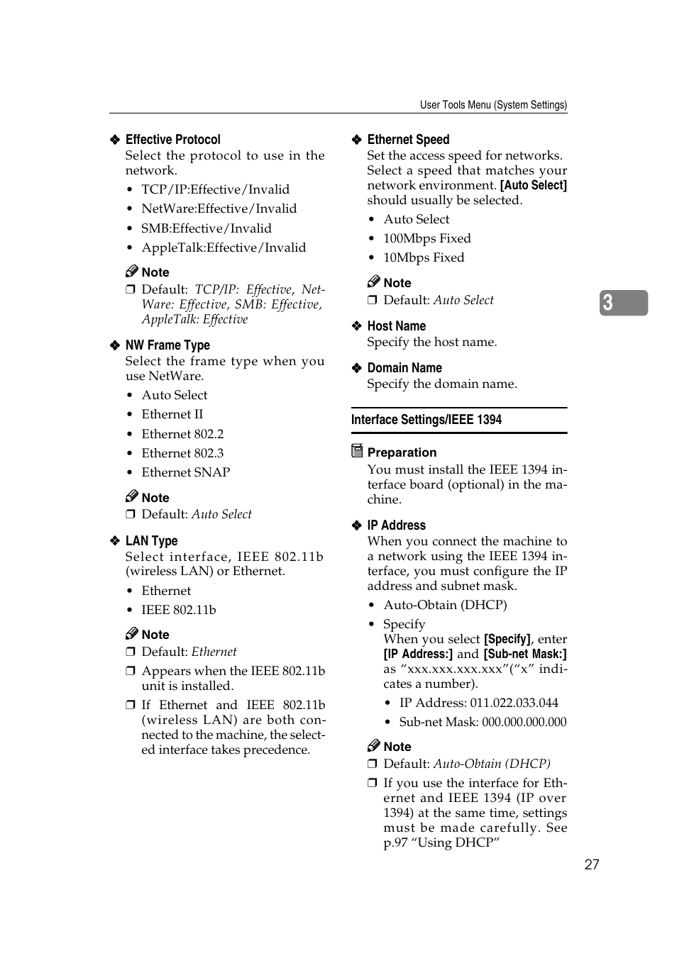 Interface settings/ieee 1394, P.27 “interface settings/ieee 1394 | Ricoh Aficio 2018D User Manual | Page 649 / 814