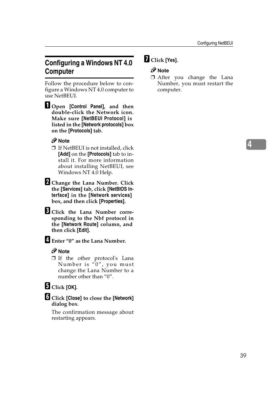 Configuring a windows nt 4.0 computer | Ricoh Aficio 2018D User Manual | Page 661 / 814