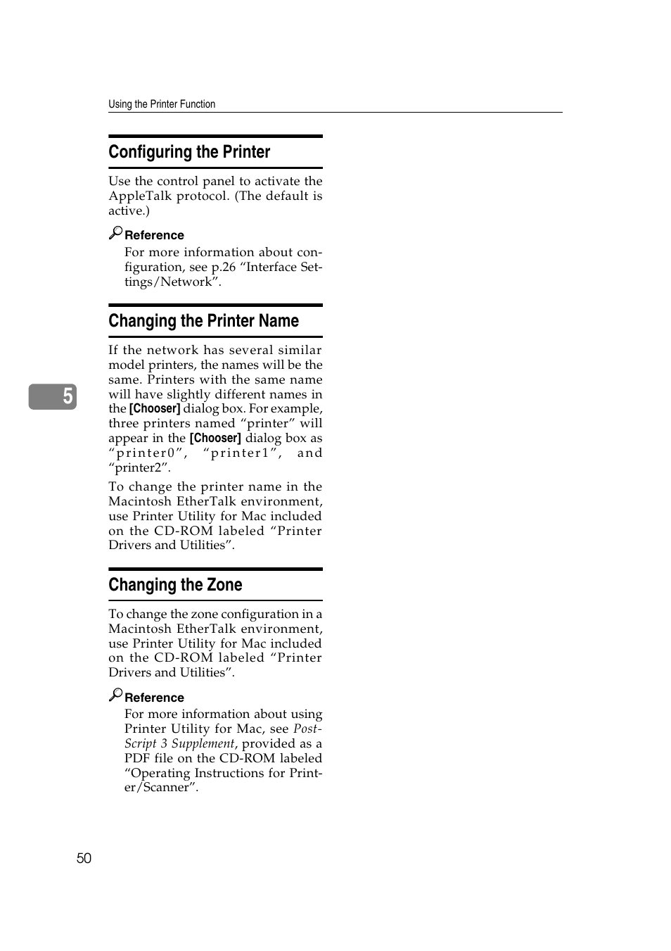 Configuring the printer, Changing the printer name, Changing the zone | Ricoh Aficio 2018D User Manual | Page 672 / 814