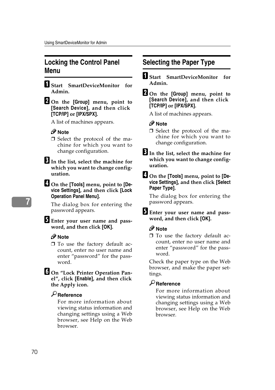 Locking the control panel menu, Selecting the paper type | Ricoh Aficio 2018D User Manual | Page 692 / 814