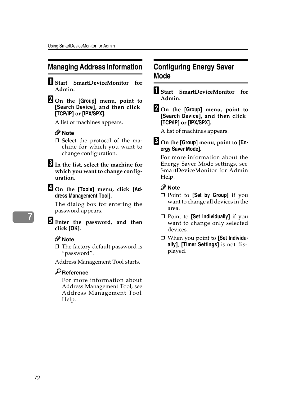 Managing address information, Configuring energy saver mode | Ricoh Aficio 2018D User Manual | Page 694 / 814