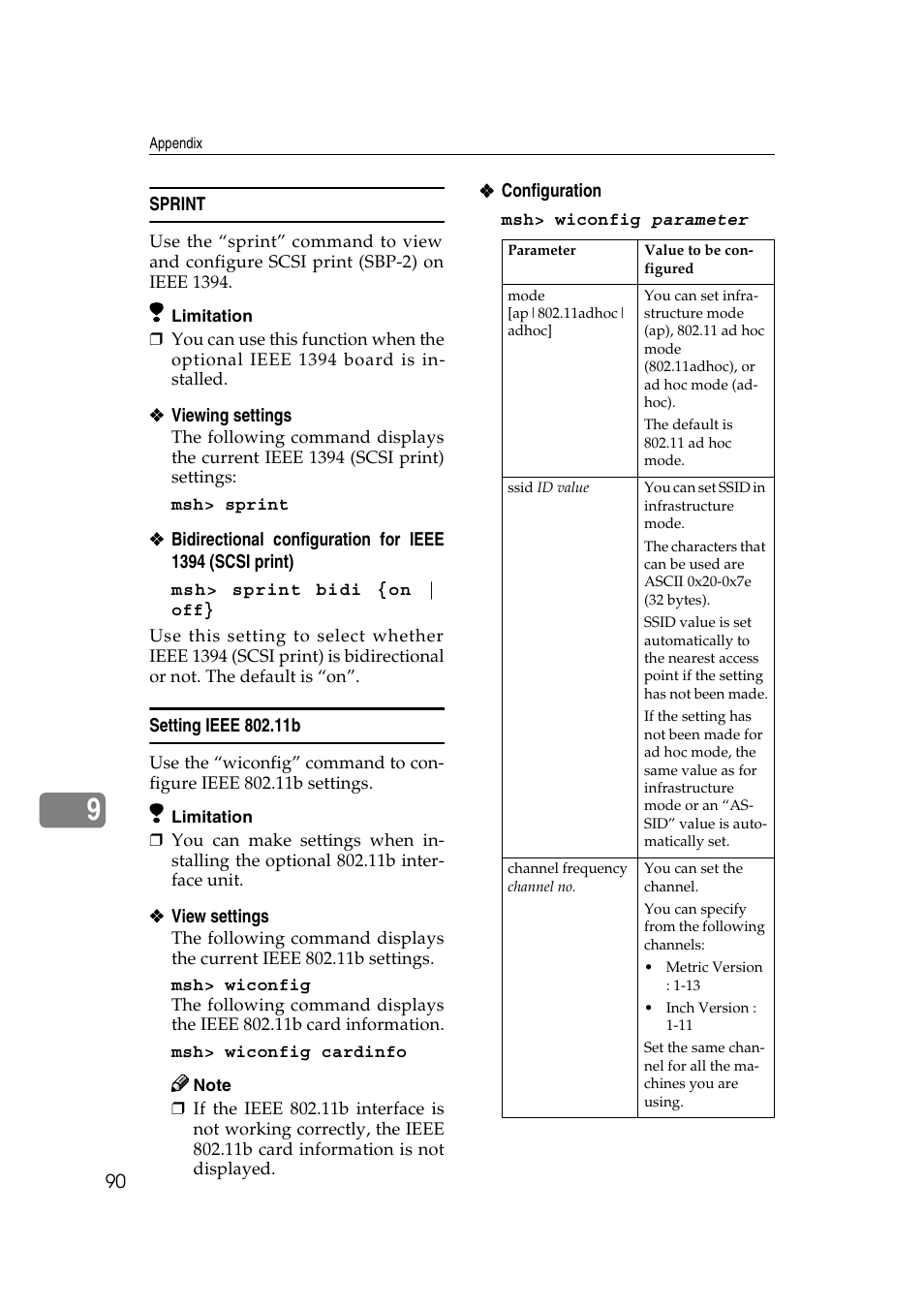 Sprint, Setting ieee 802.11b | Ricoh Aficio 2018D User Manual | Page 712 / 814