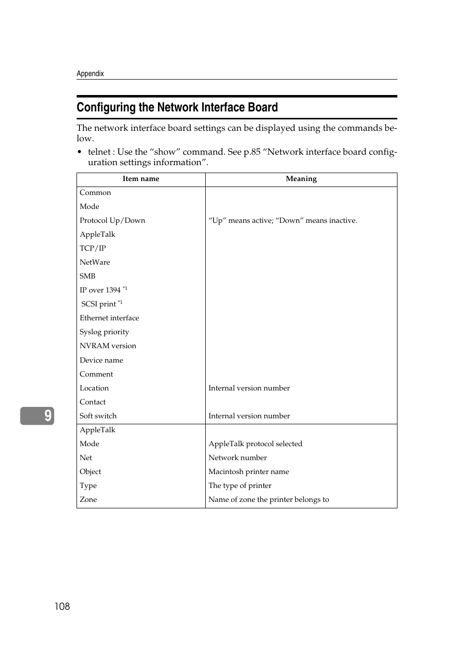 Configuring the network interface board | Ricoh Aficio 2018D User Manual | Page 730 / 814