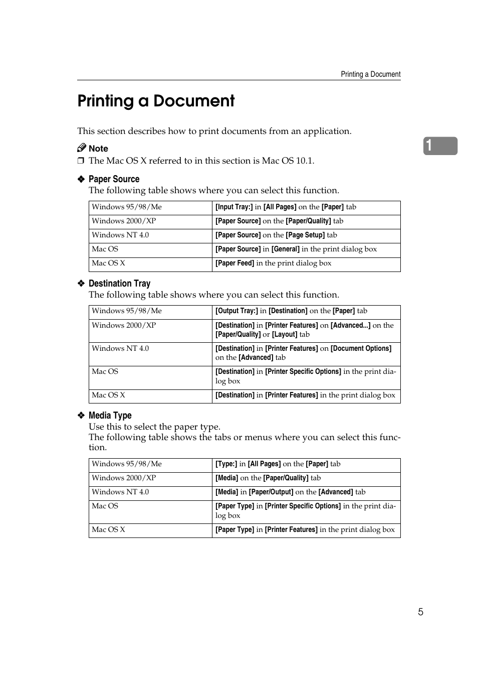 Printing a document, 1printing a document | Ricoh Aficio 2018D User Manual | Page 761 / 814