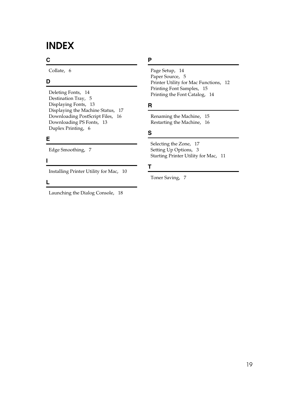 Index | Ricoh Aficio 2018D User Manual | Page 775 / 814