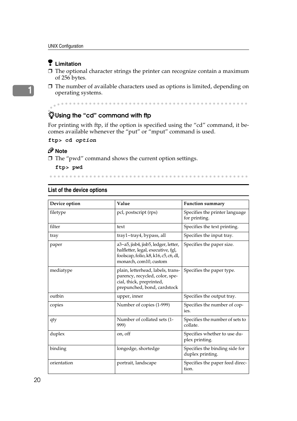 List of the device options | Ricoh Aficio 2018D User Manual | Page 802 / 814