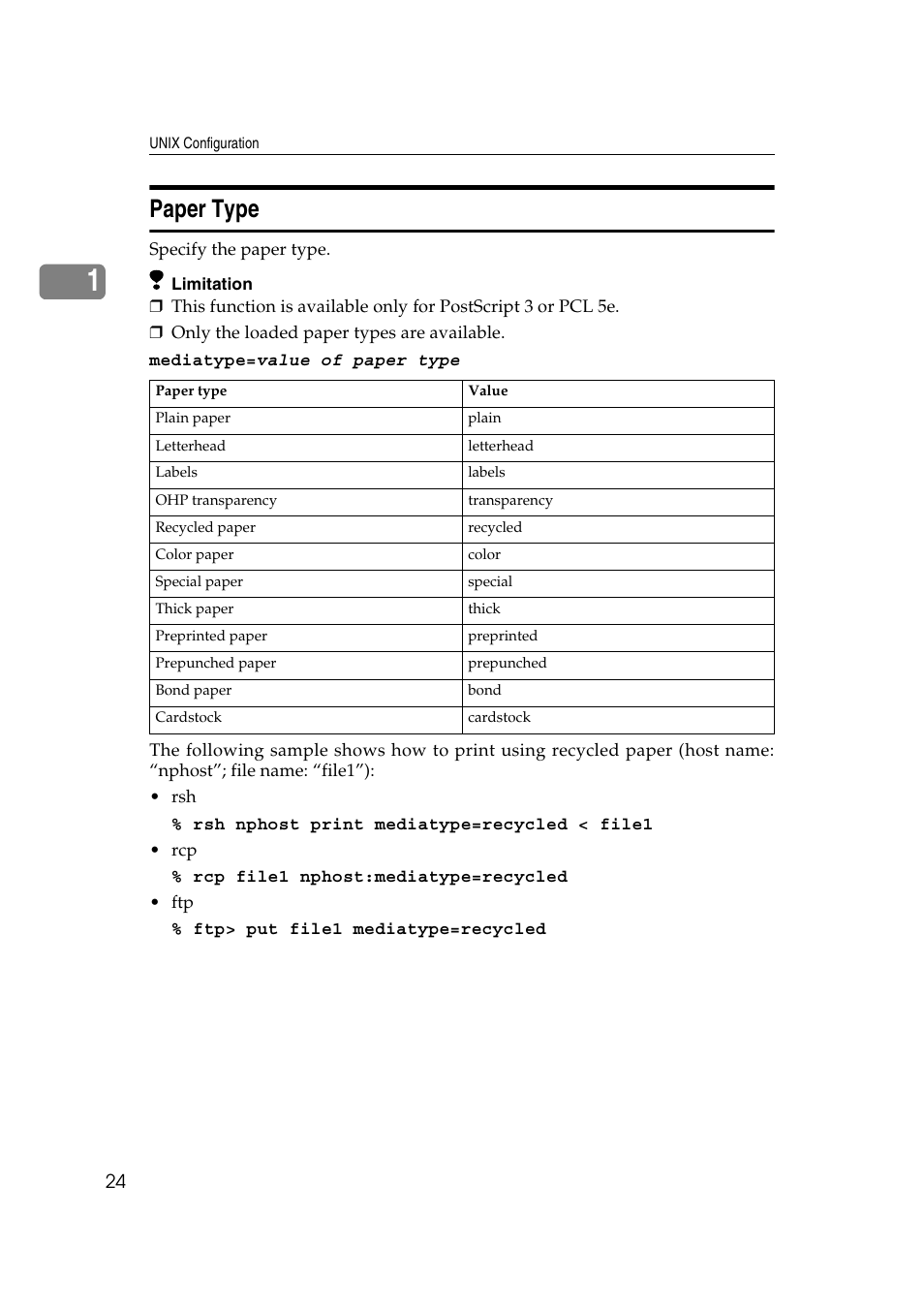 Paper type | Ricoh Aficio 2018D User Manual | Page 806 / 814