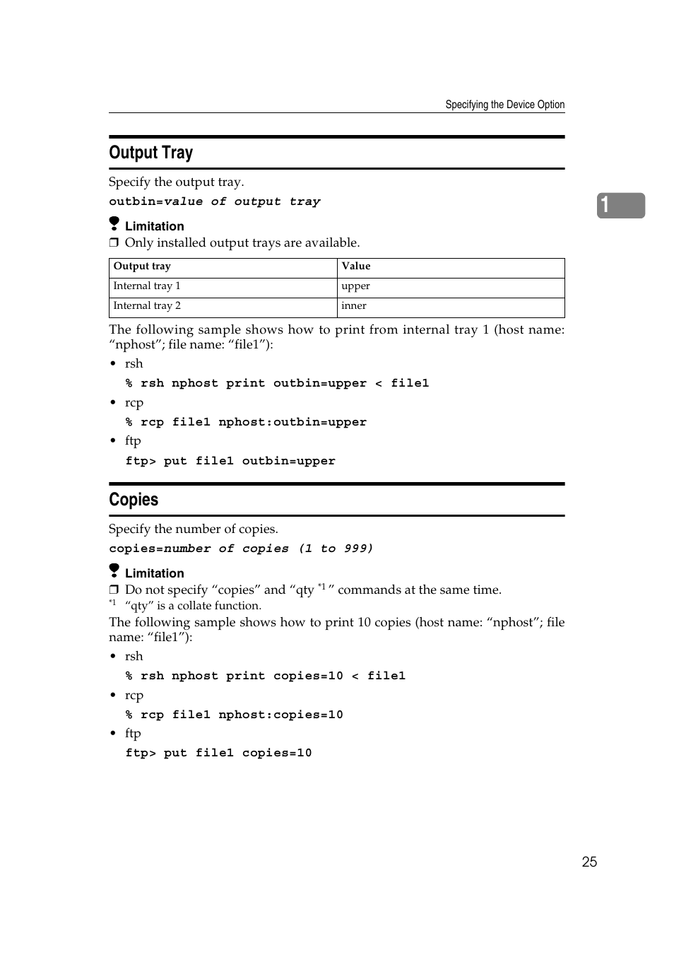 Output tray, Copies, Output tray copies | Ricoh Aficio 2018D User Manual | Page 807 / 814