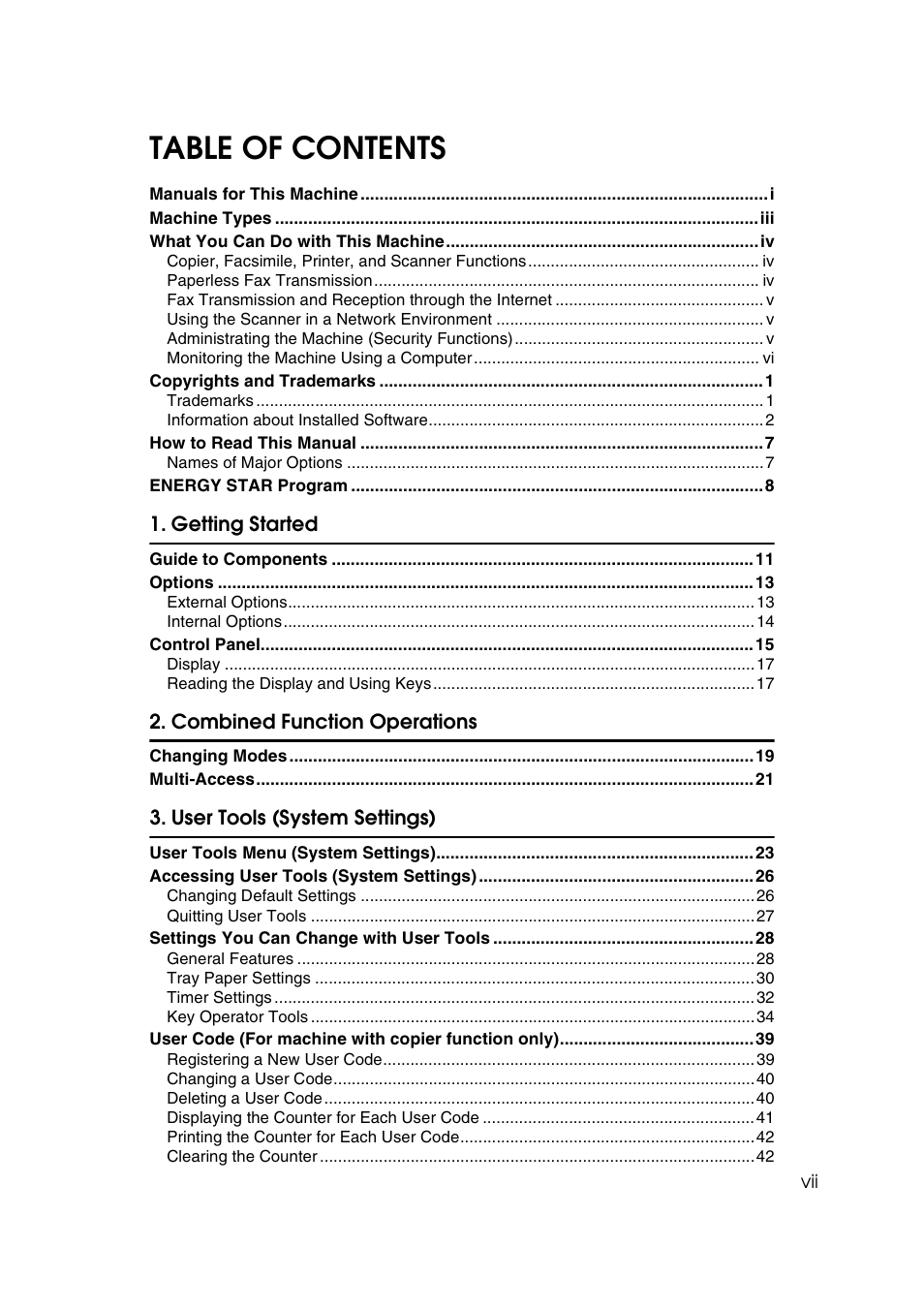 Ricoh Aficio 2018D User Manual | Page 9 / 814