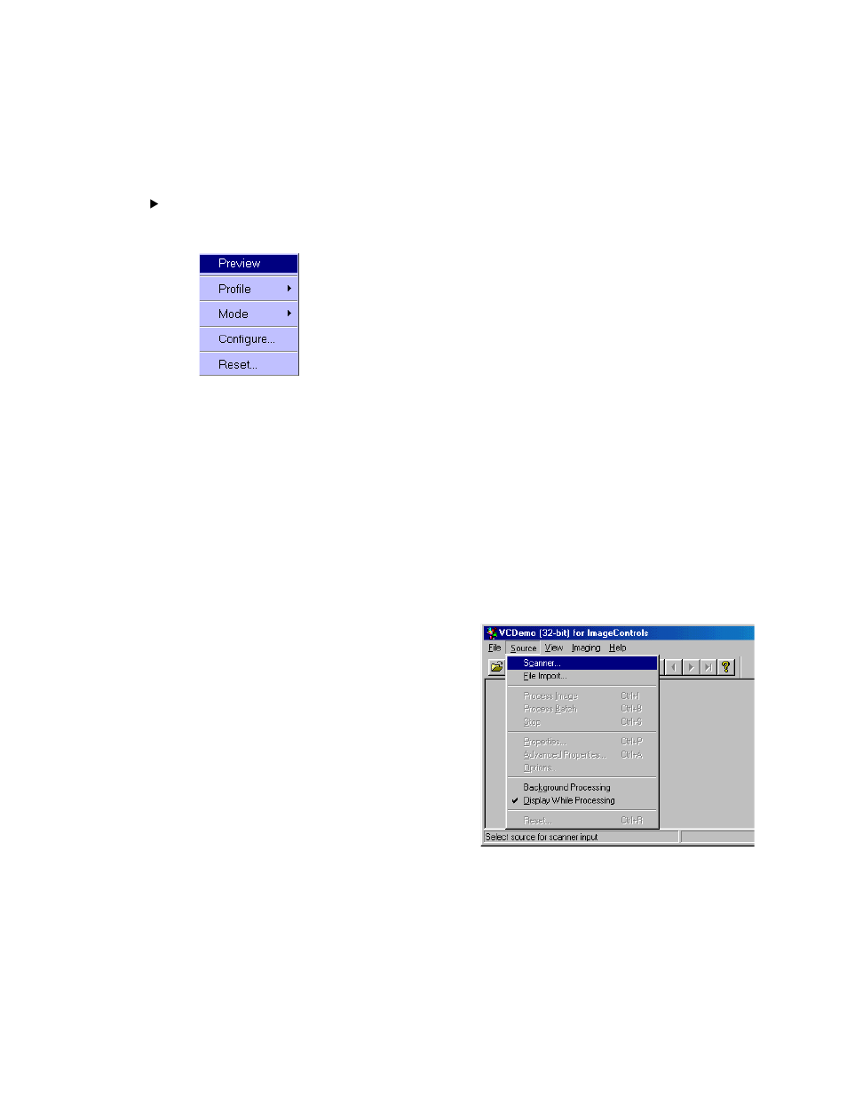 Opening the vrs menu, First time calibration | Ricoh G413 User Manual | Page 14 / 47