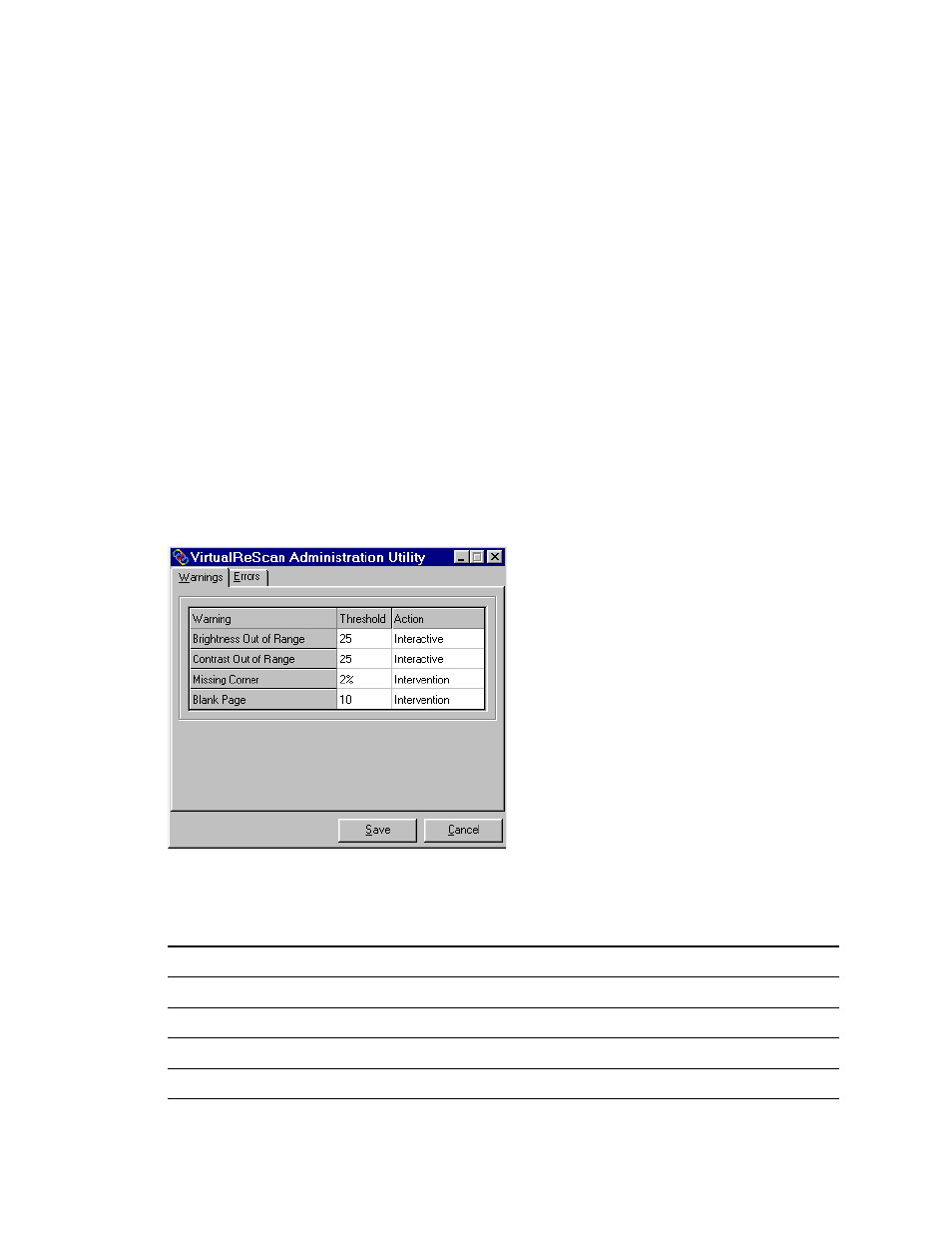 Defining exception conditions, Warnings tab | Ricoh G413 User Manual | Page 18 / 47