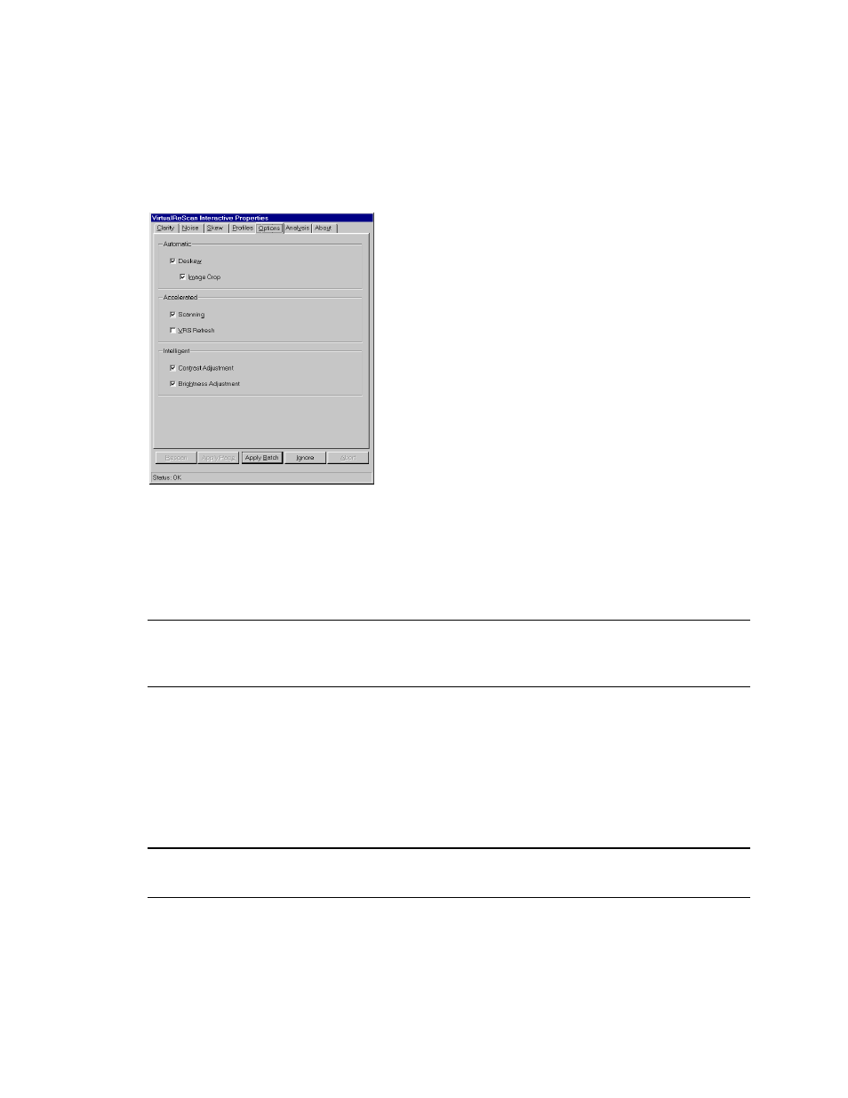 Using the options tab | Ricoh G413 User Manual | Page 37 / 47