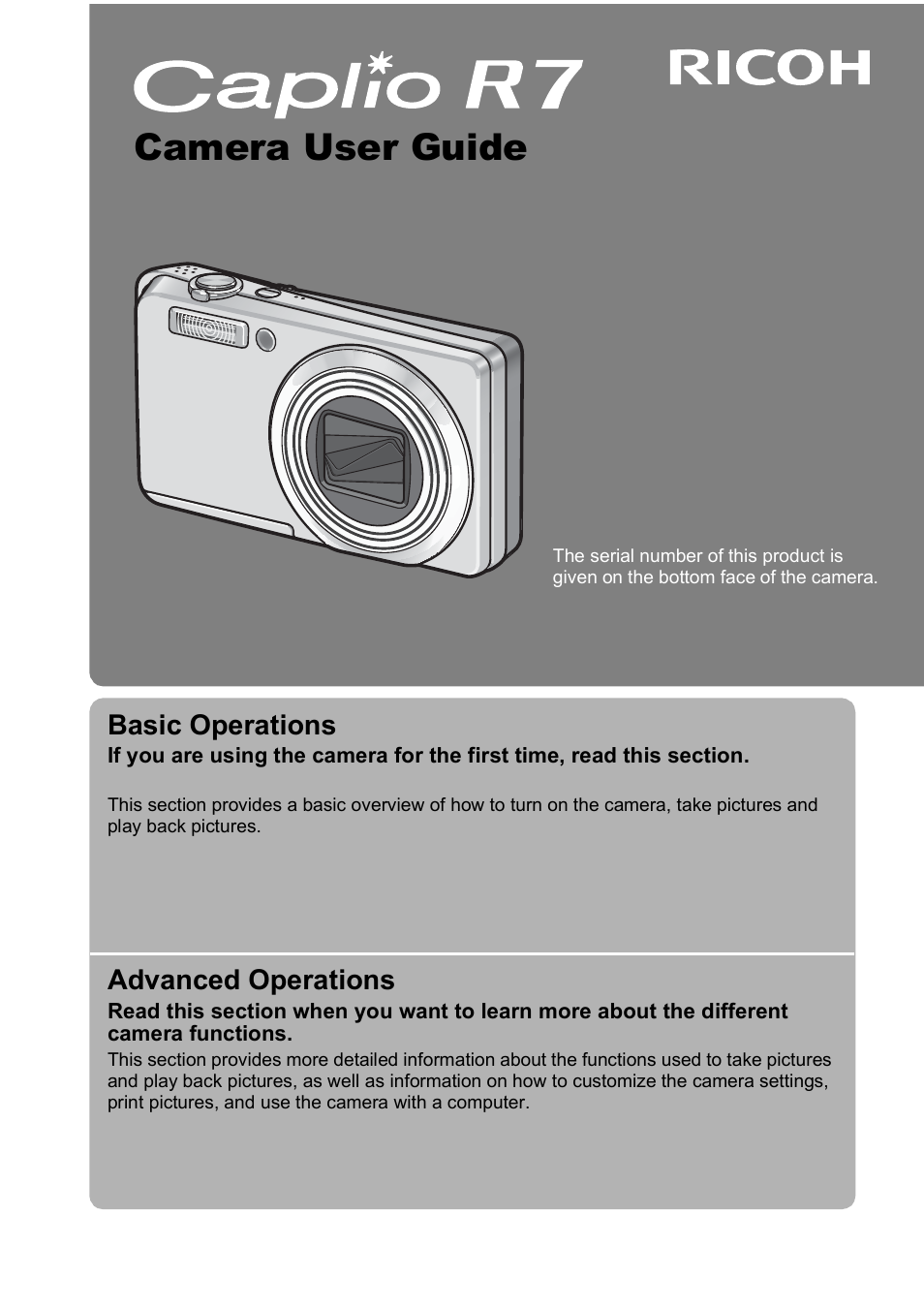 Ricoh Caplio R7 User Manual | 202 pages